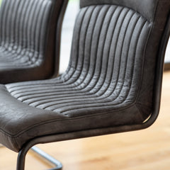 Amos Capri Leather Chair Antique Ebony