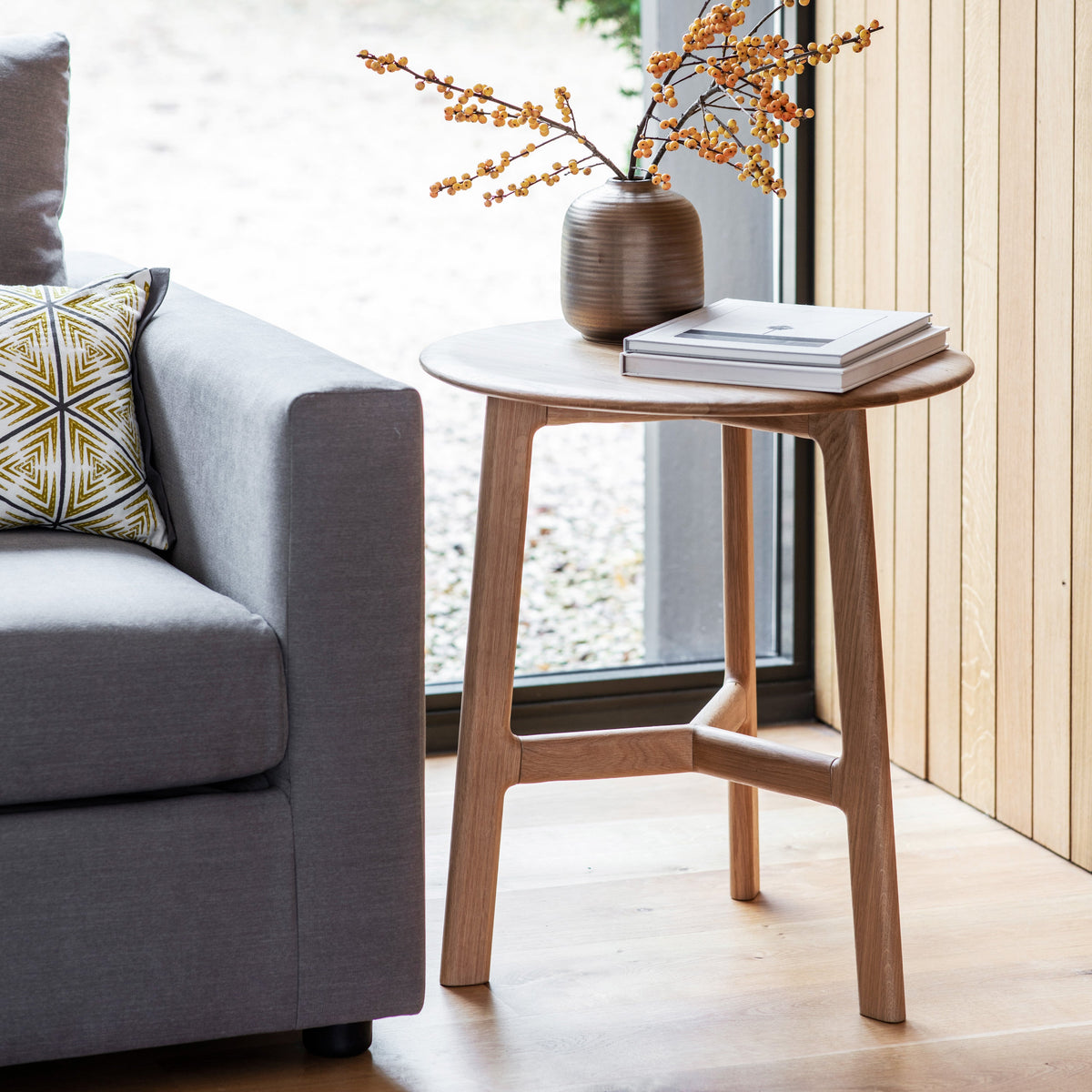 Amos Madrid Round Side Table