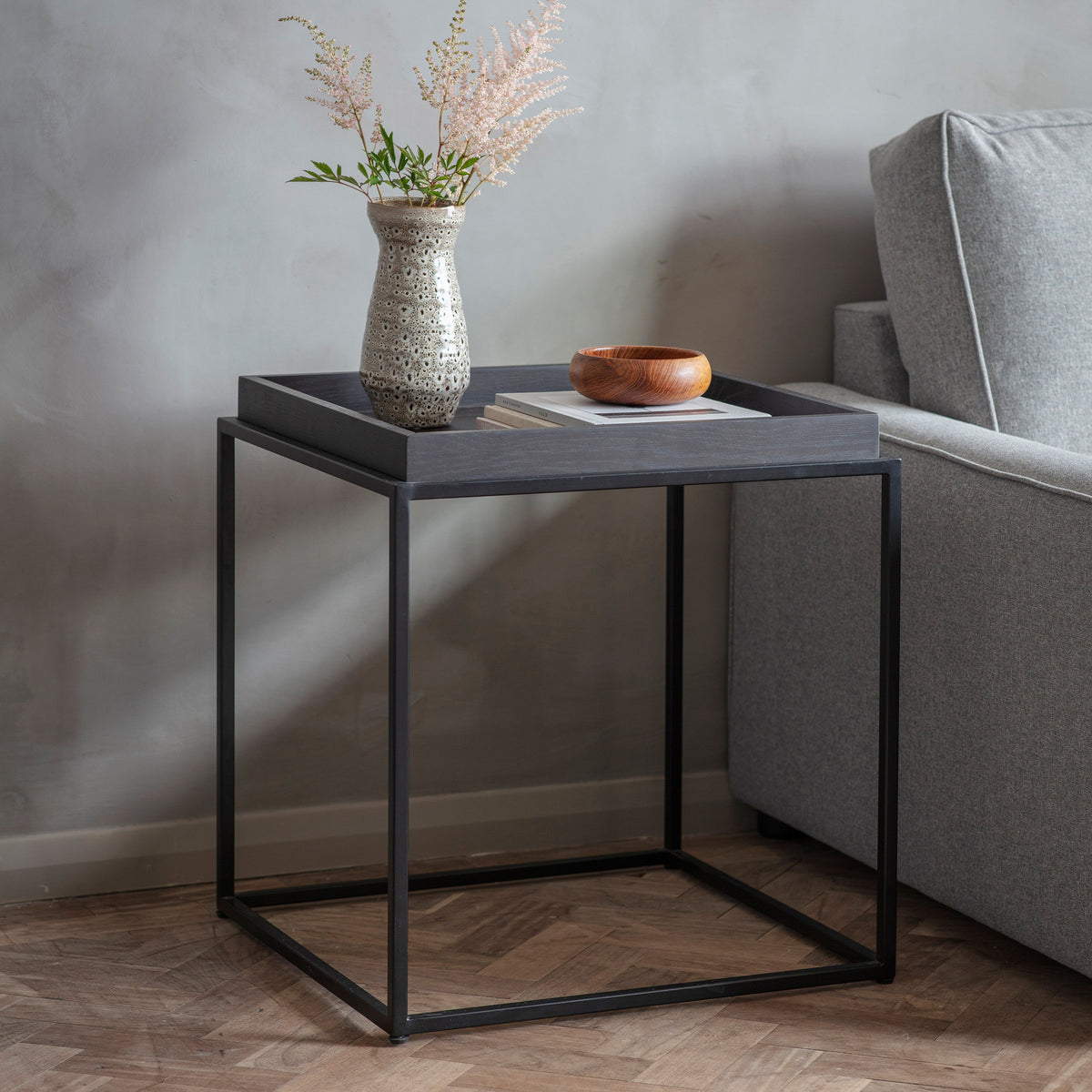 Amos Forden Tray Side Table Black