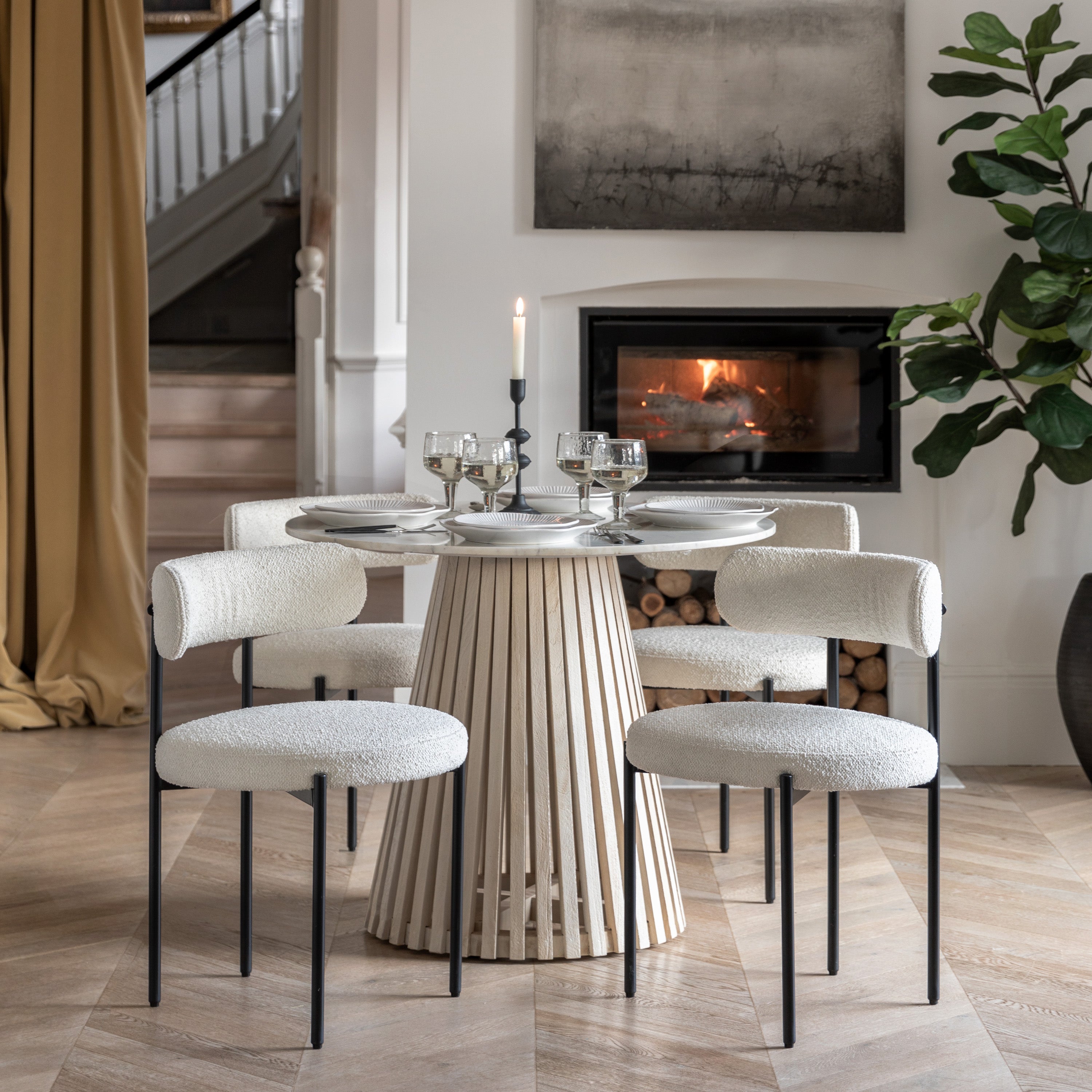 Amos Aveley Dining Chair Vanilla (2pk)
