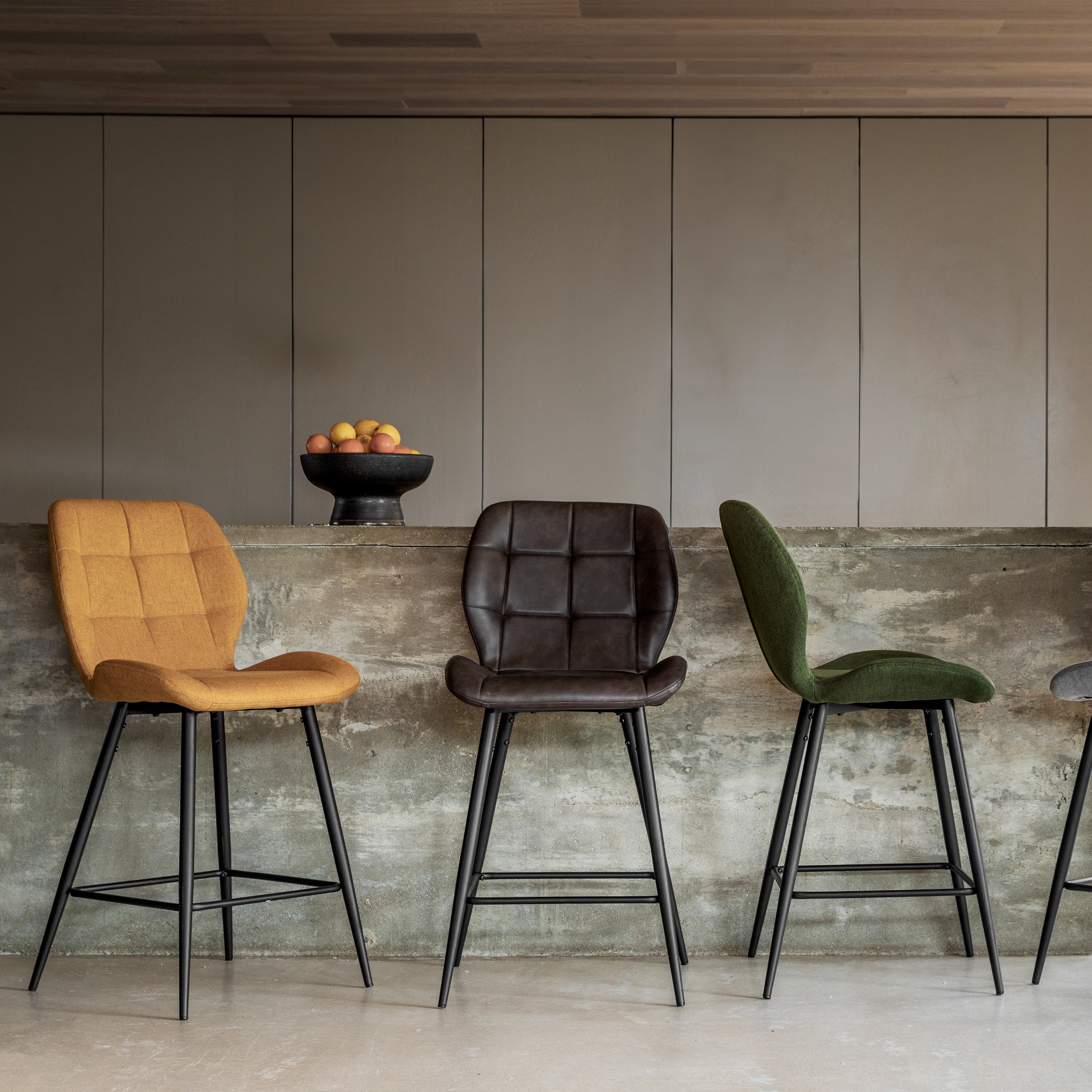 Amos Manford Stool Brown (2pk)