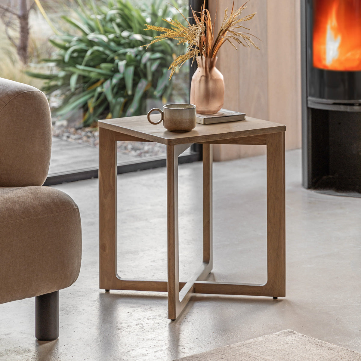 Amos Panelled Side Table