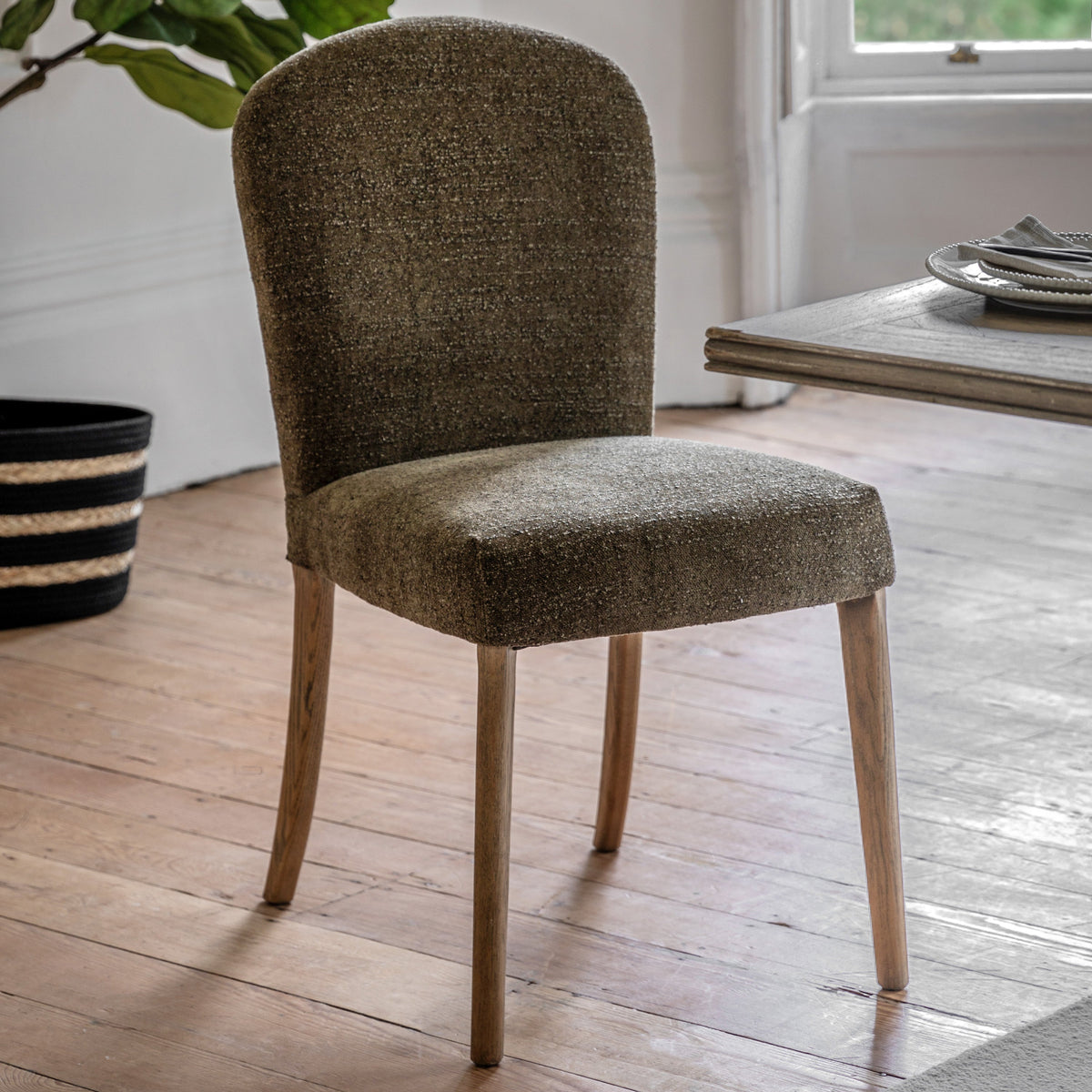 Amos Hinton Dining Chair Moss Green (2pk)