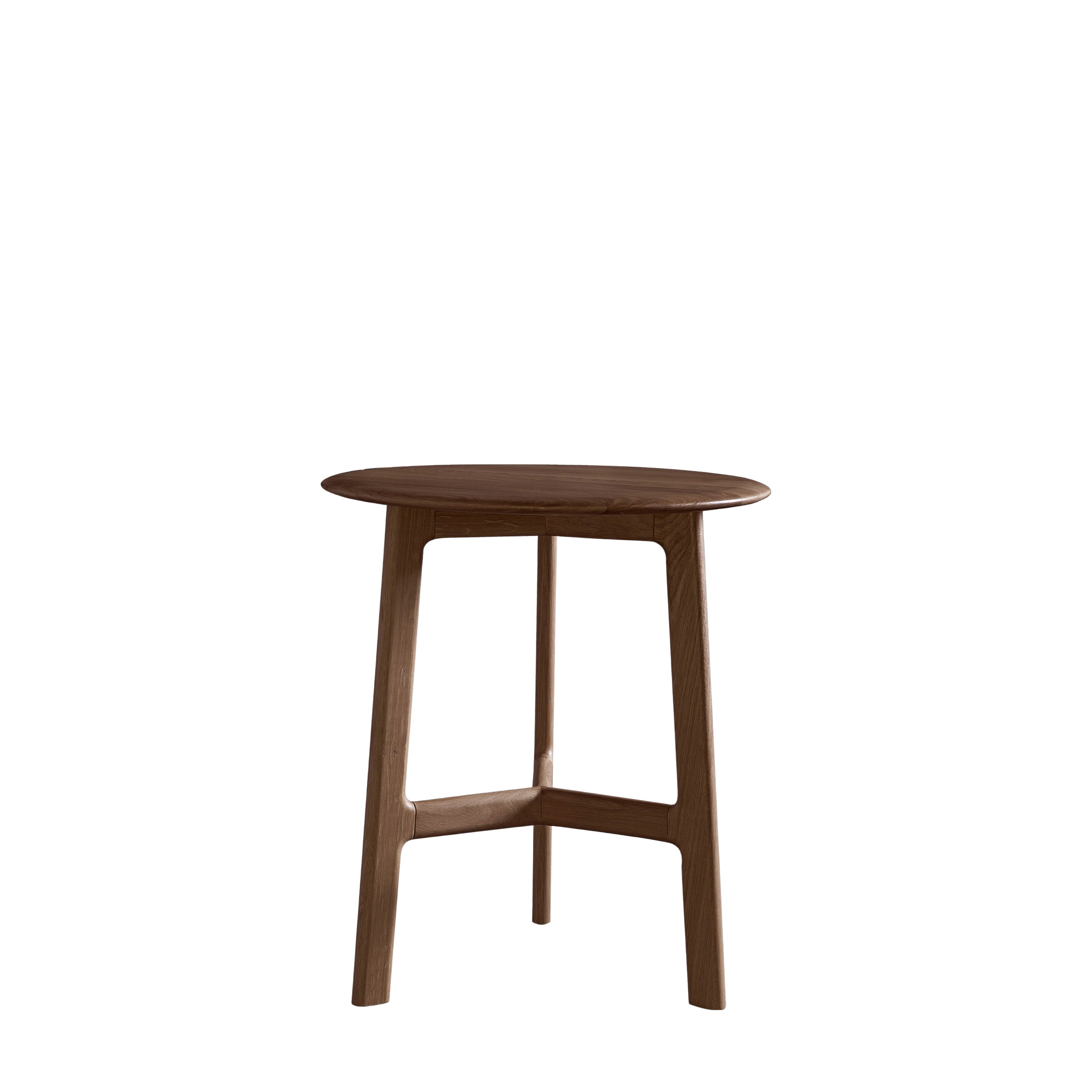 Amos Madrid Round Side Table Walnut