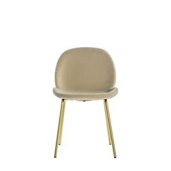 Amos Flanagan Chair Oatmeal Velvet (2pk)