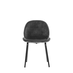 Amos Flanagan Chair Grey Velvet (2pk)