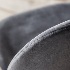 Amos Flanagan Chair Grey Velvet (2pk)