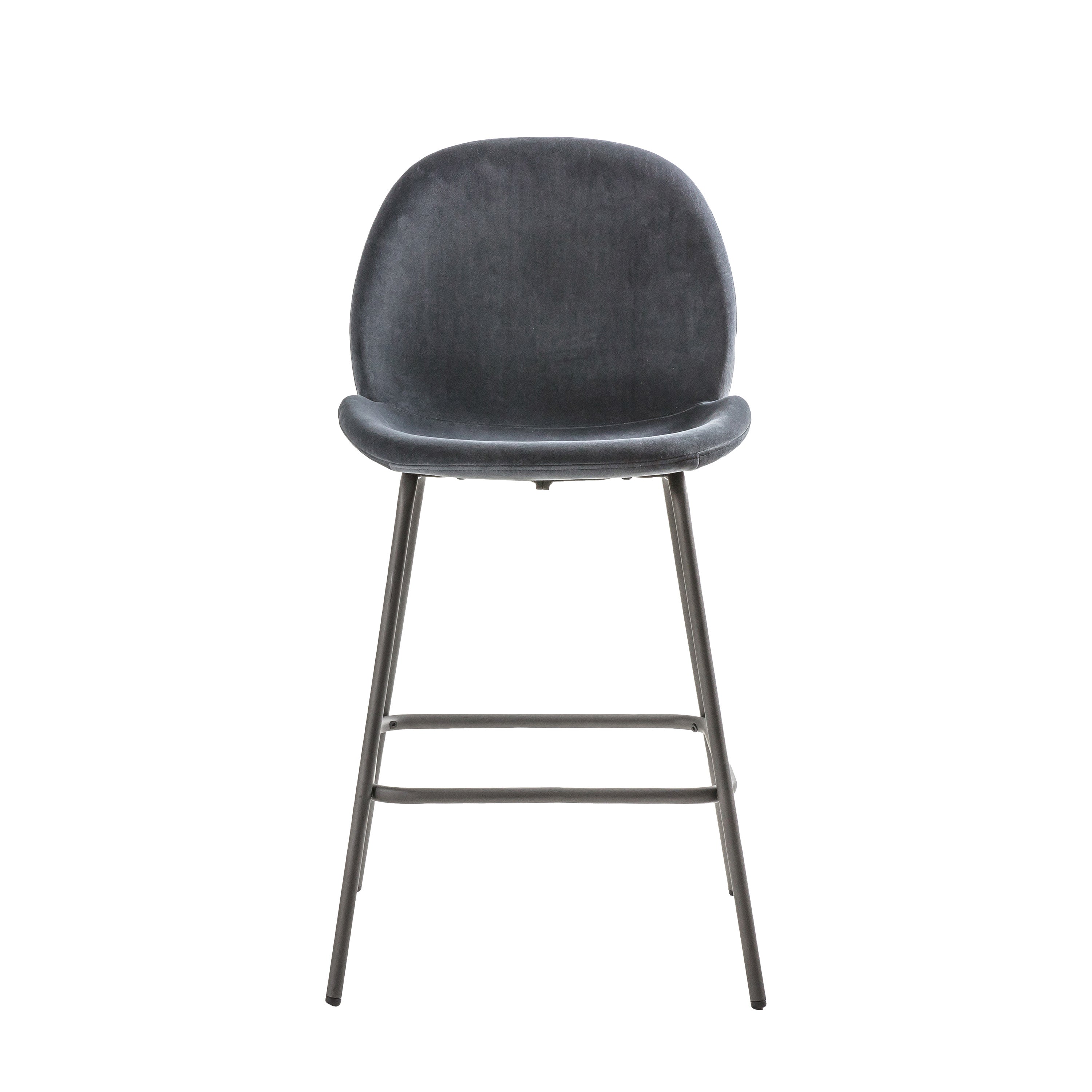 Amos Flanagan Stool Dark Grey Velvet (2pk)