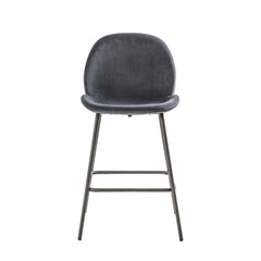Amos Flanagan Stool Dark Grey Velvet (2pk)