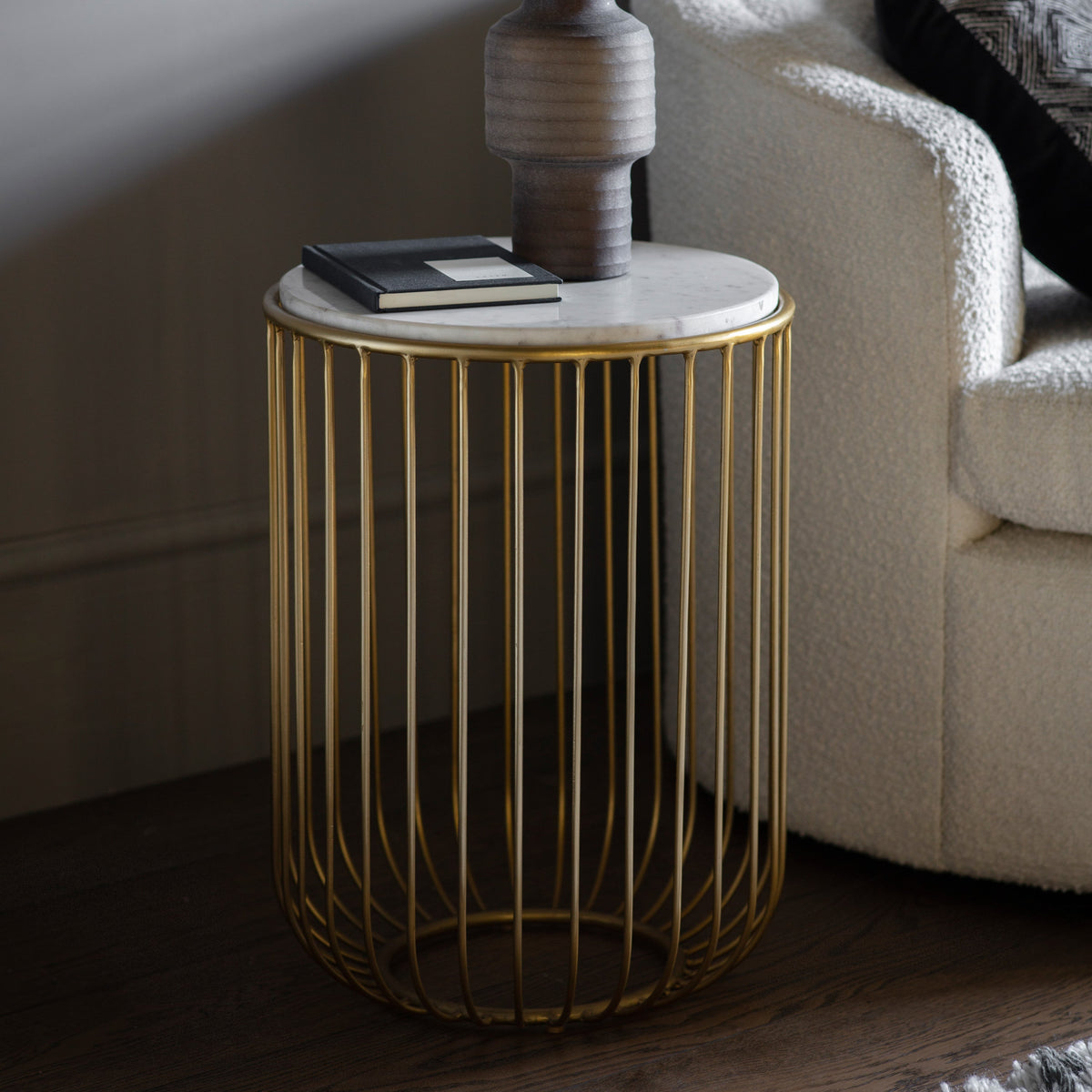Amos Riley Side Table Gold