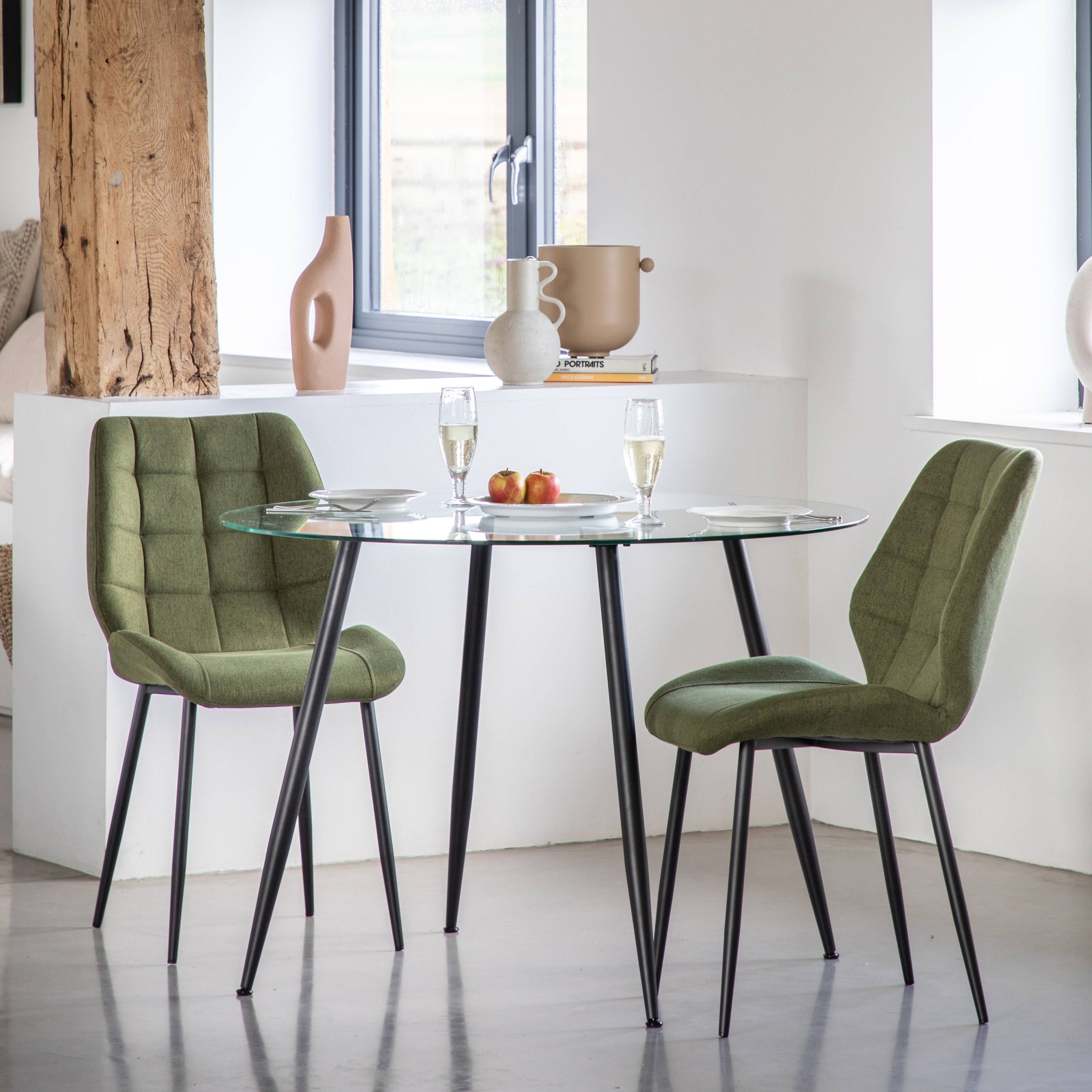 Amos Manford Dining Chair Bottle Green (2pk)