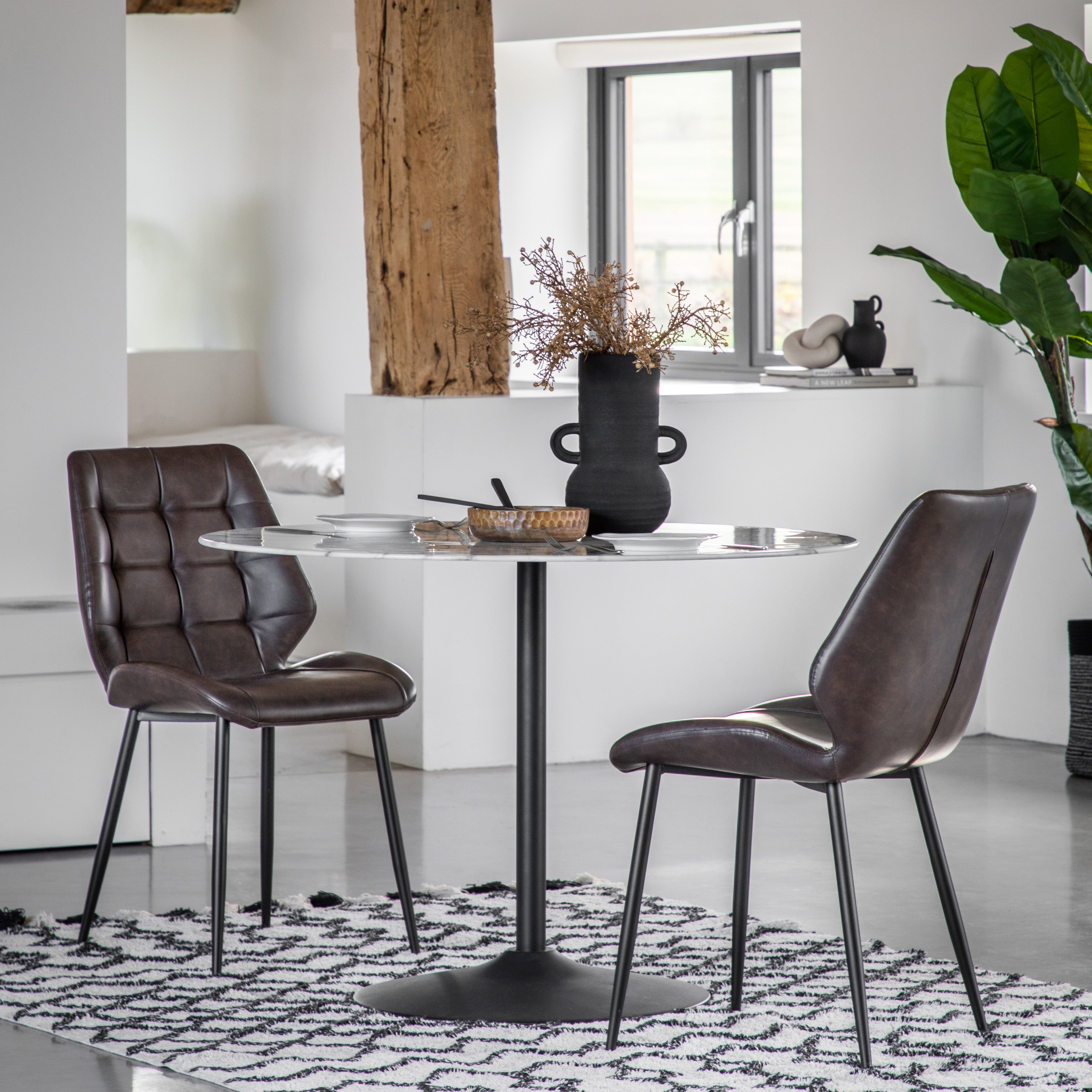 Amos Manford Dining Chair Brown (2pk)
