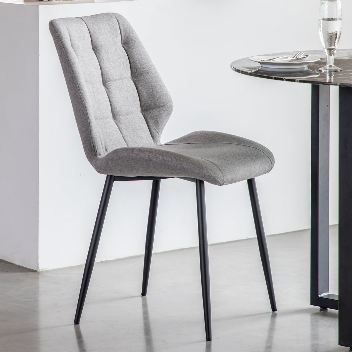 Amos Manford Dining Chair Light Grey (2pk)