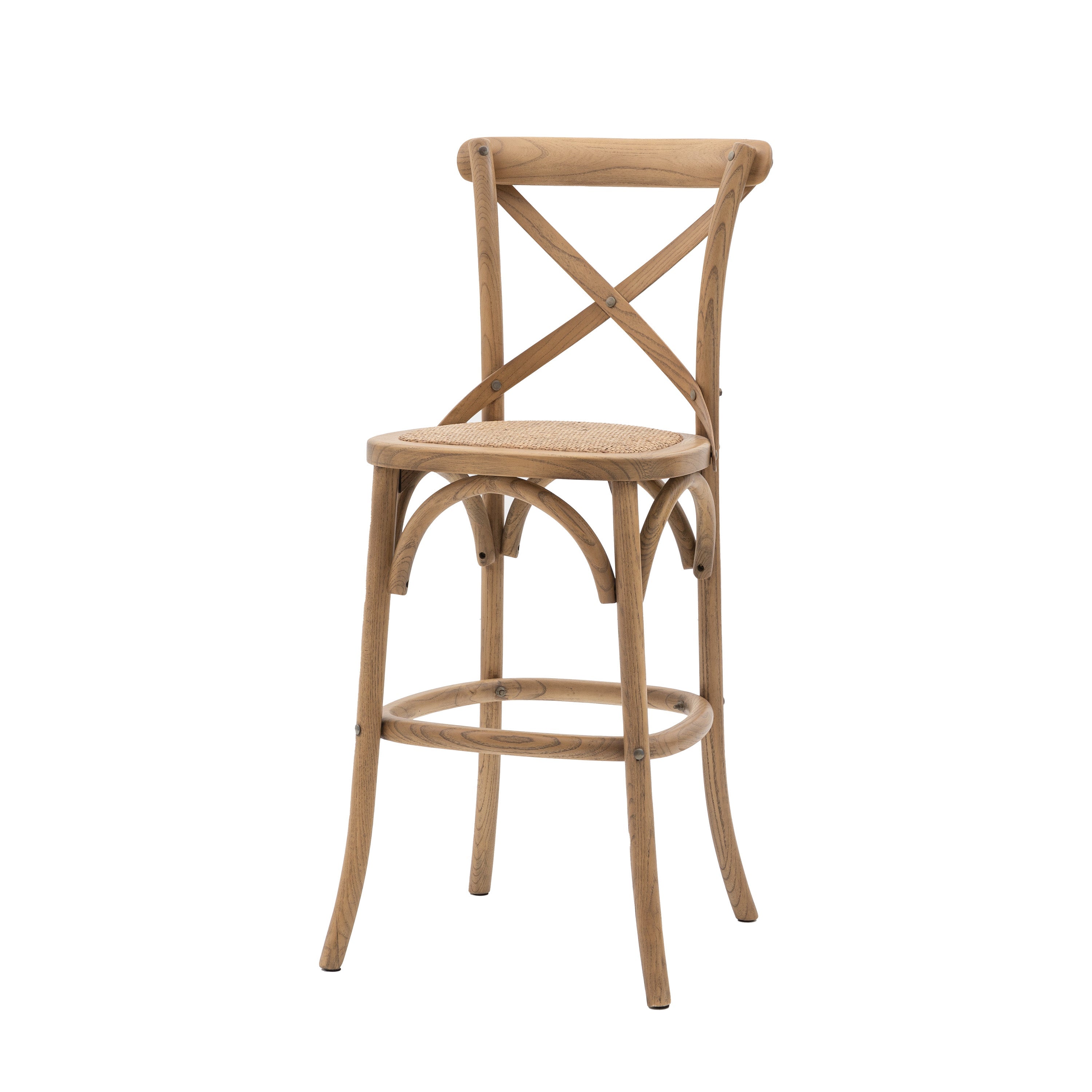 Amos Cafe Stool Natural/Rattan (2pk)