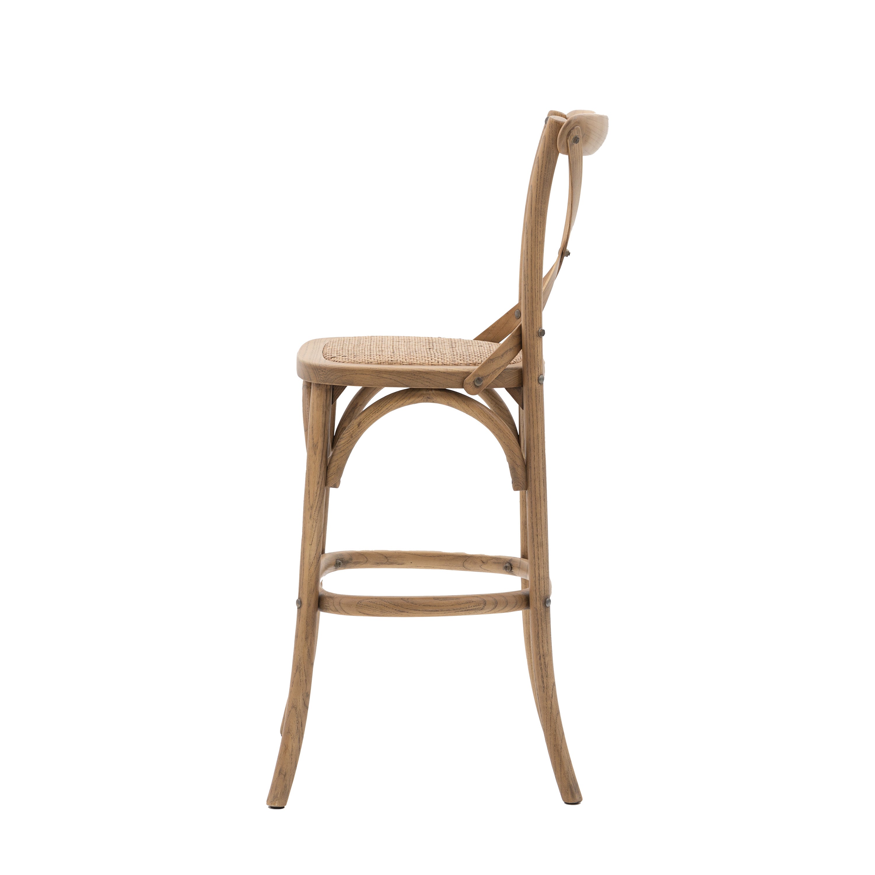 Amos Cafe Stool Natural/Rattan (2pk)