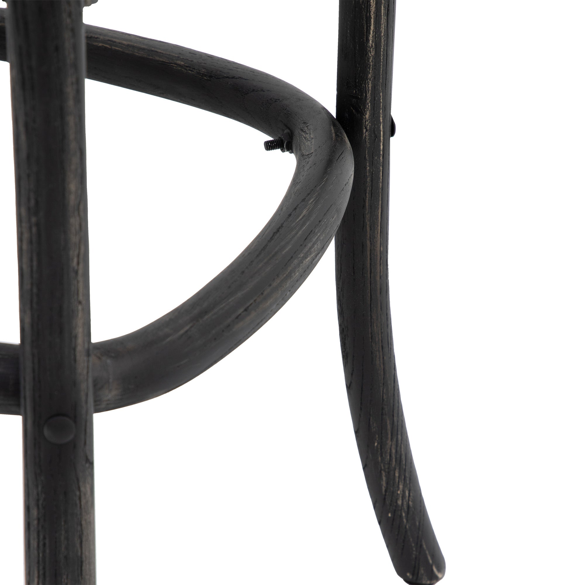 Amos Cafe Stool Black/Rattan (2pk)