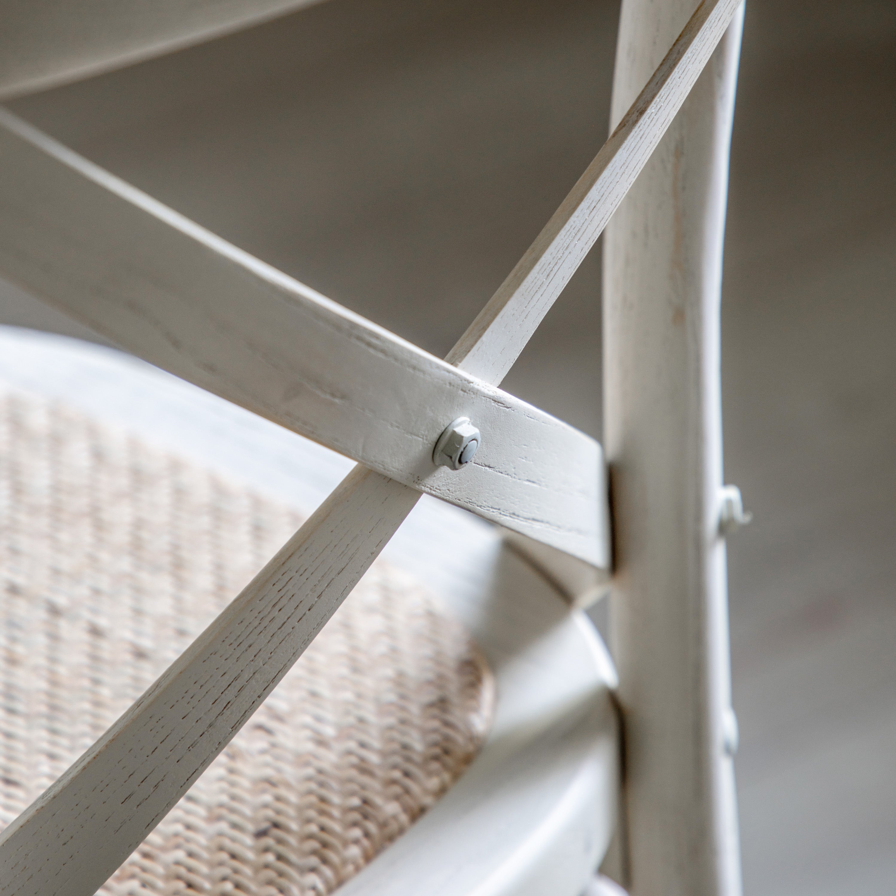 Amos Cafe Stool White/Rattan (2pk)