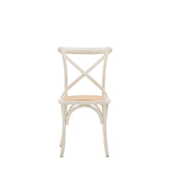 Amos Cafe Chair White/Rattan (2pk)