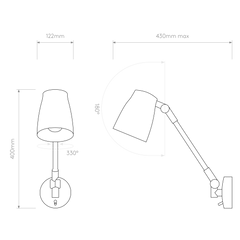 Astro Atelier Grande Matt Black Interior Wall Light