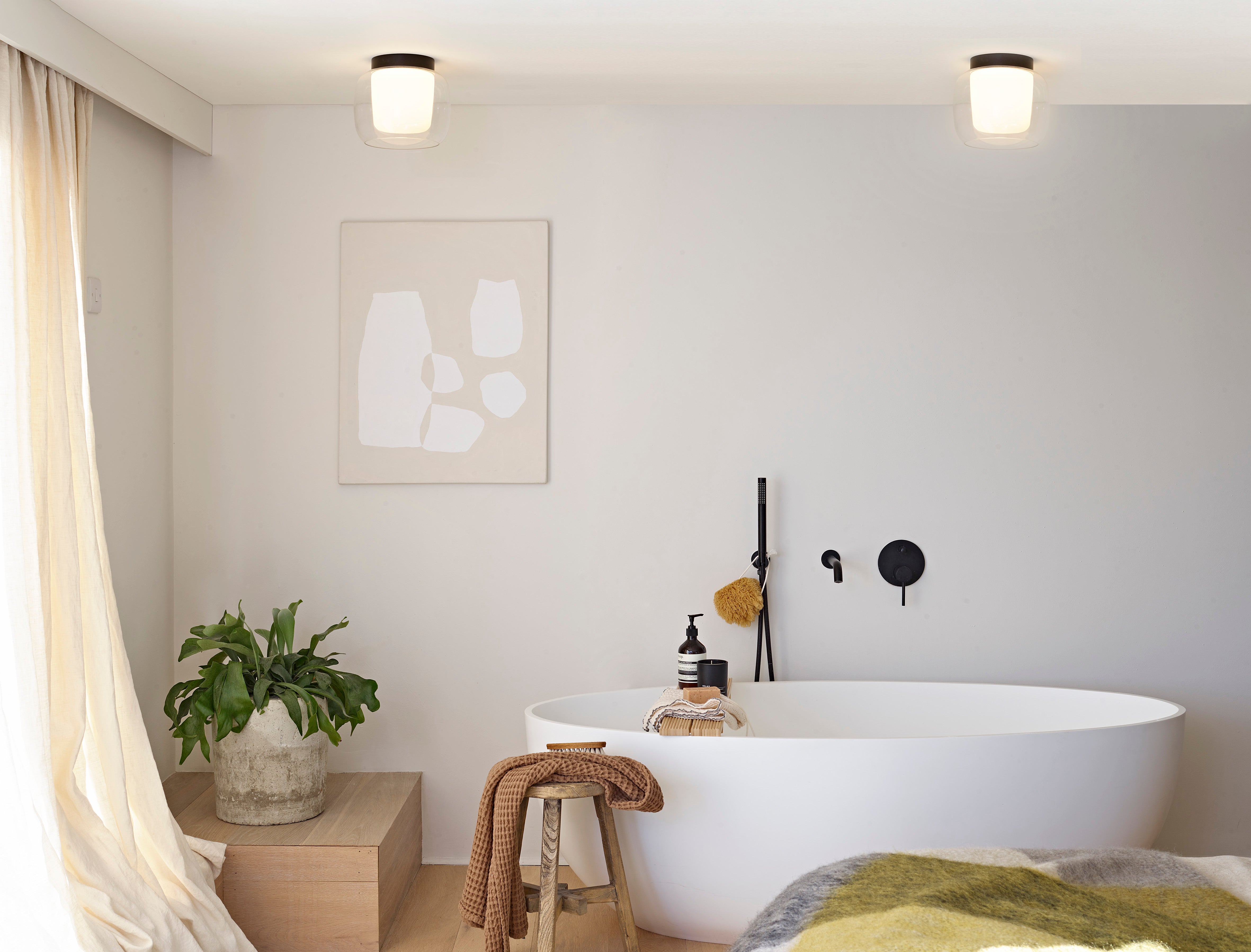 Astro Aquina Ceiling 240 Matt Black Bathroom Ceiling Light