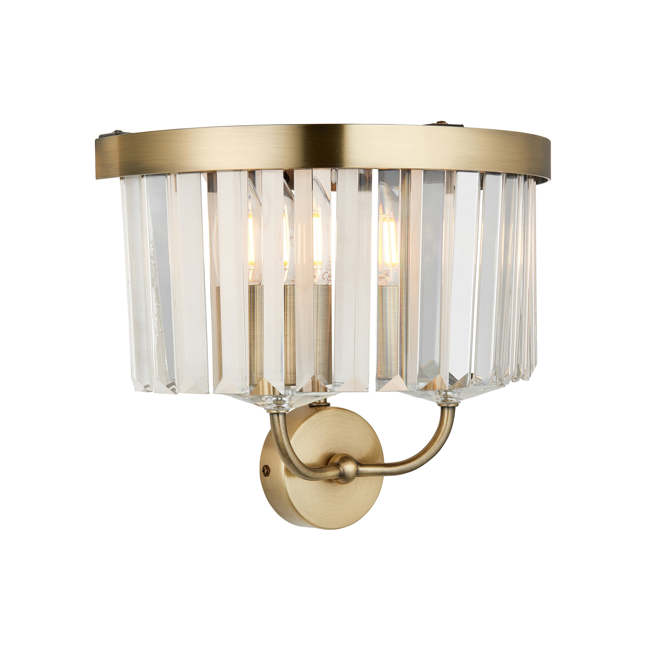 Amos Windsor Wall Light Antique Brass