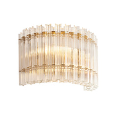 Amos Occitaine Brushed Aged Brass & Clear Glass Wall Light