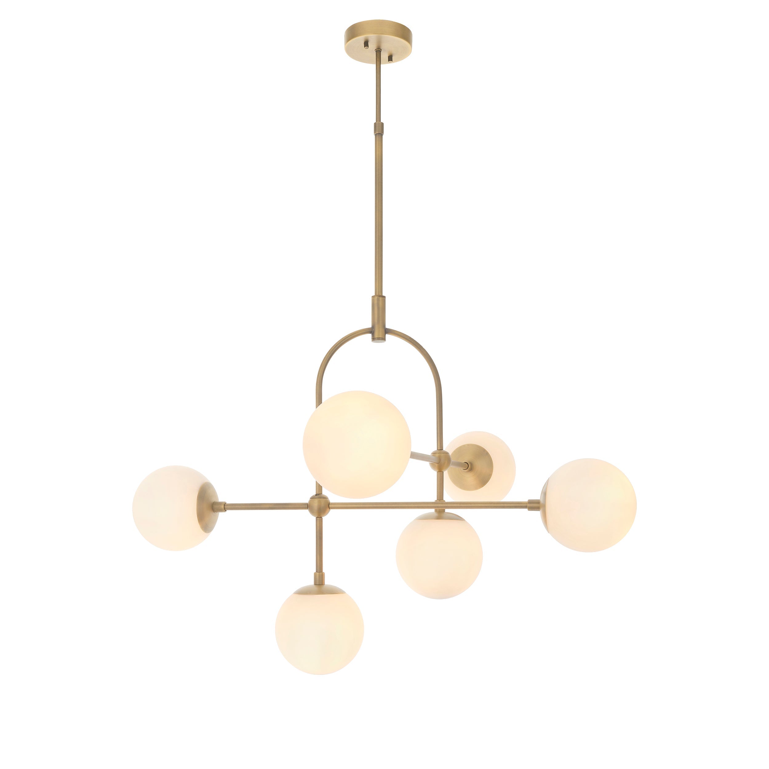 Amos Penthouse Pendant Chandelier Antique Brass