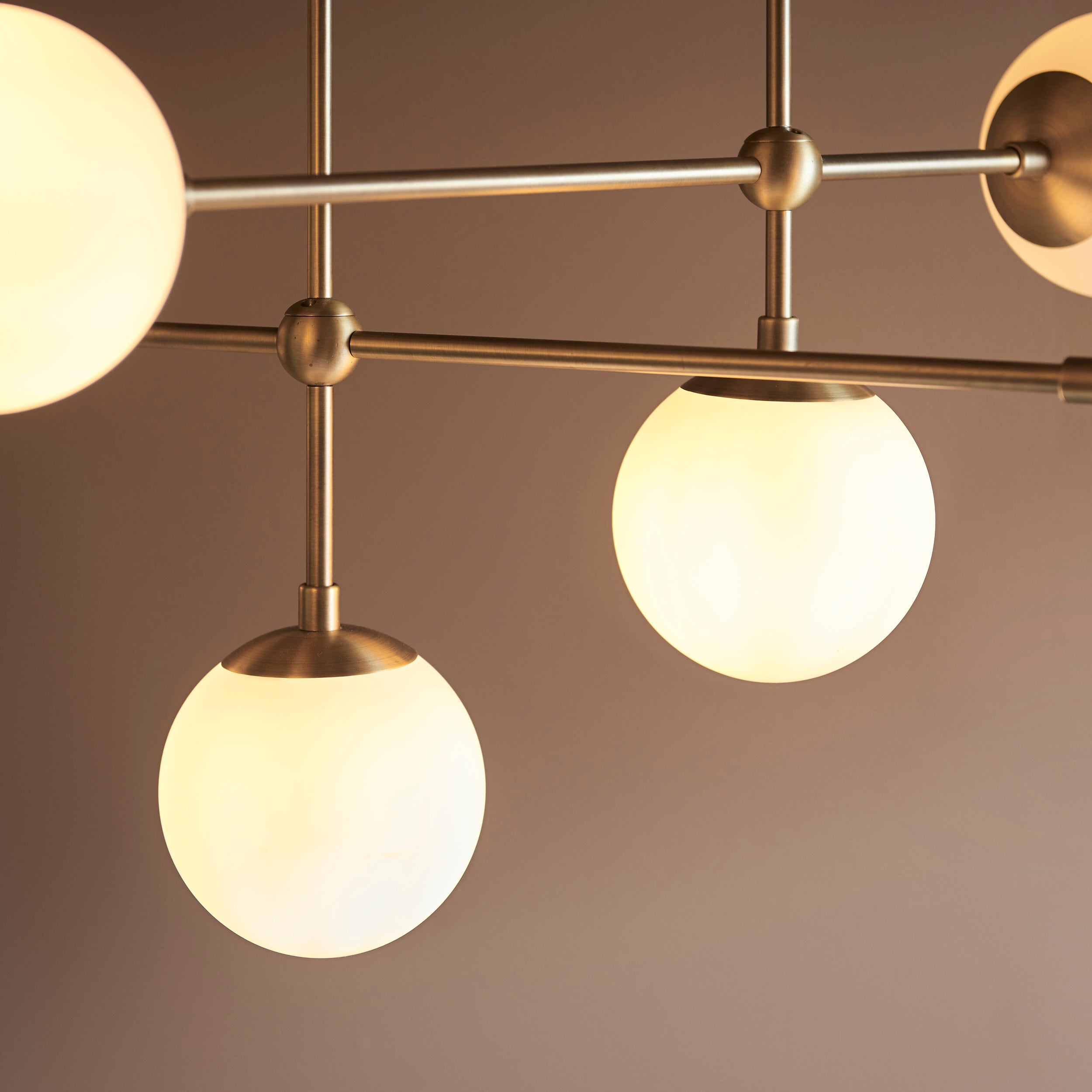 Amos Penthouse Pendant Chandelier Antique Brass