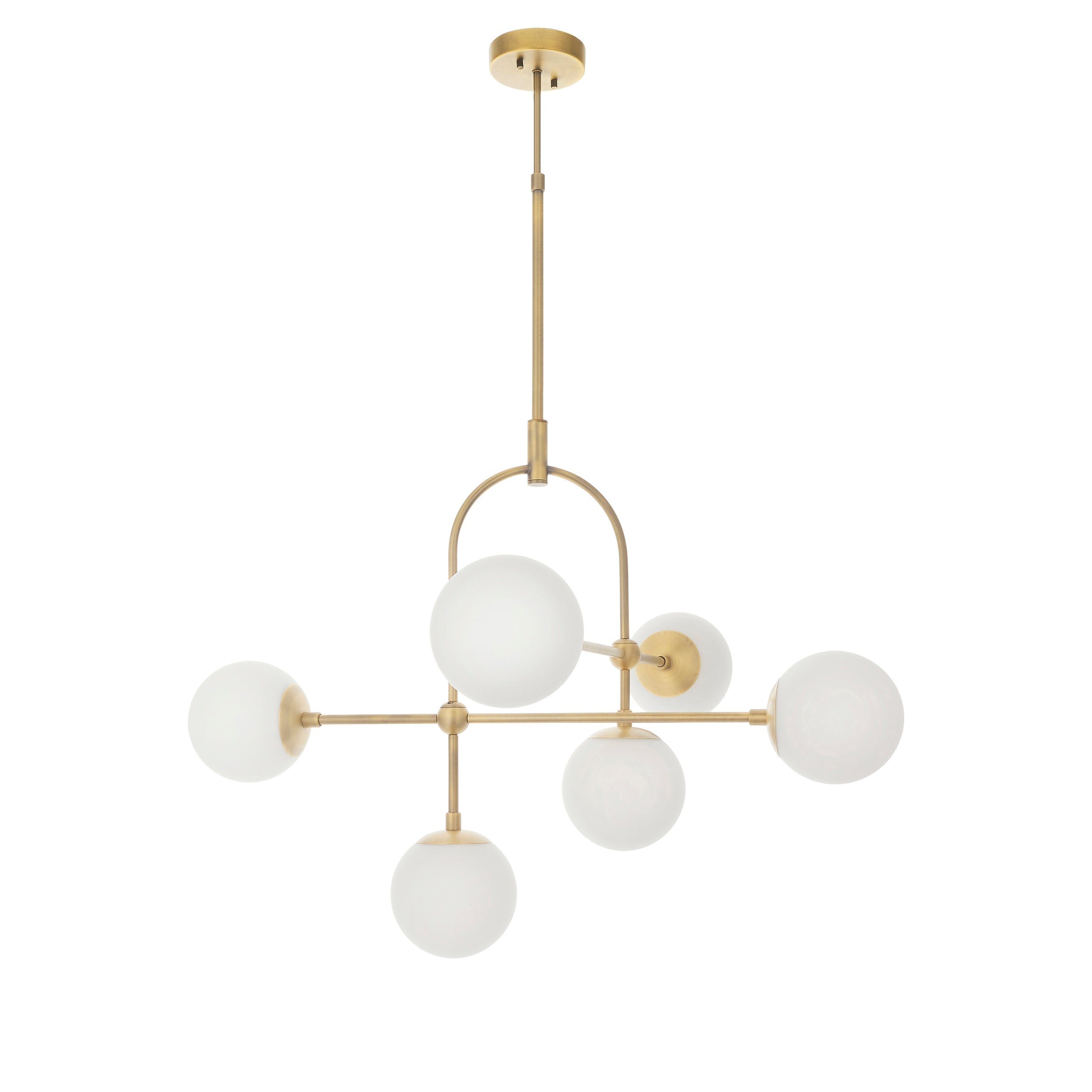 Amos Penthouse Pendant Chandelier Antique Brass