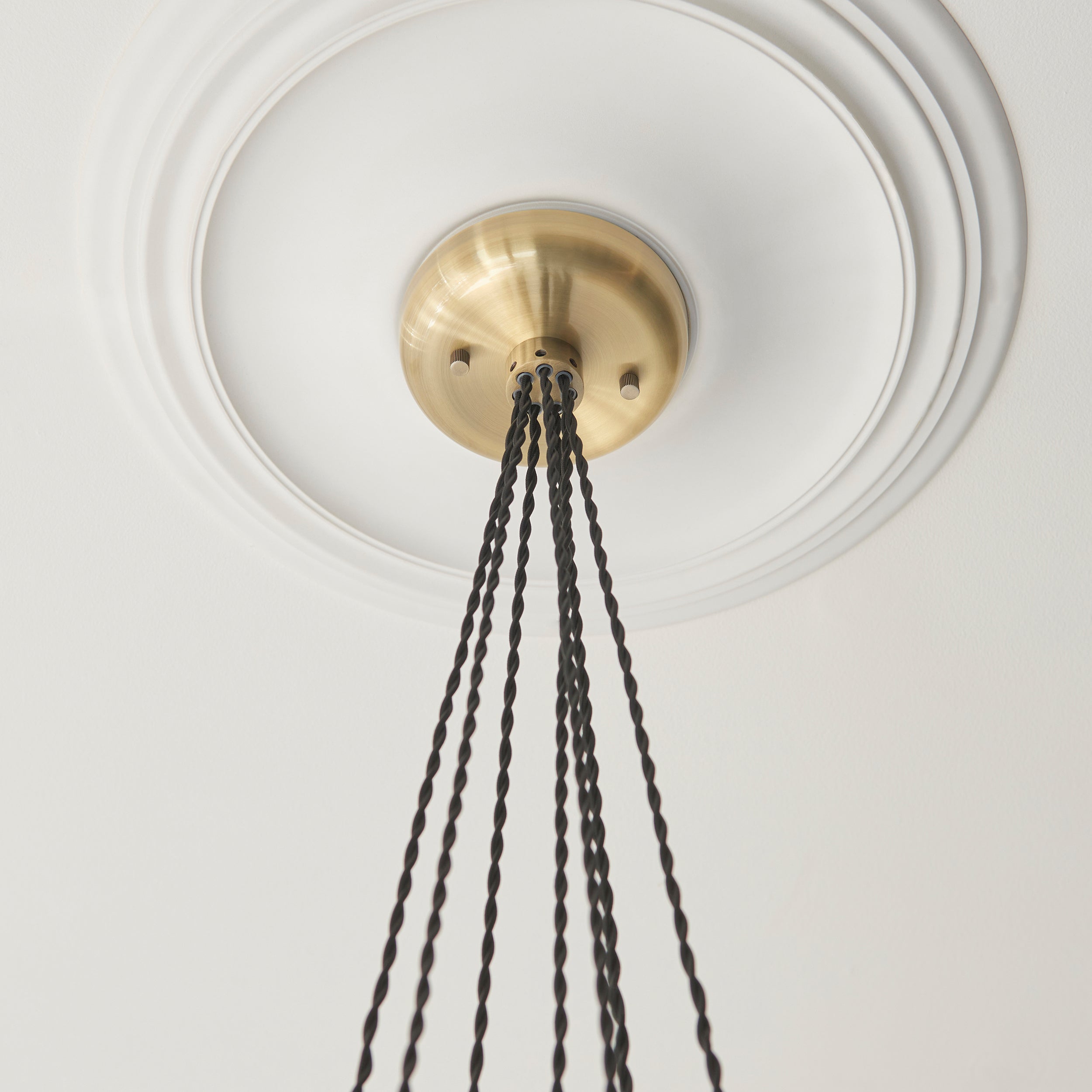 Amos Lucid Antique Brass & Clear Glass 7 Light Cluster