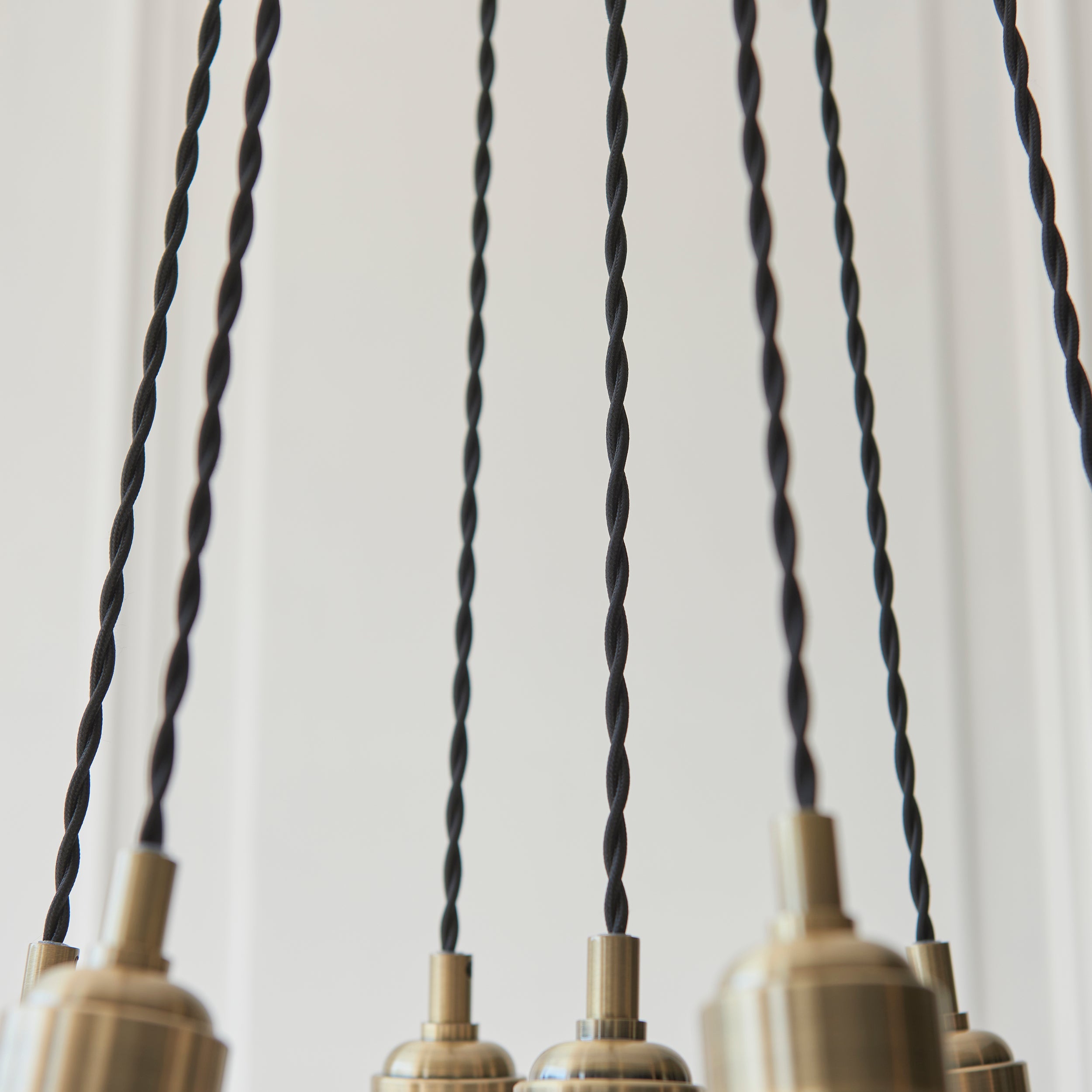Amos Lucid Antique Brass & Clear Glass 7 Light Cluster