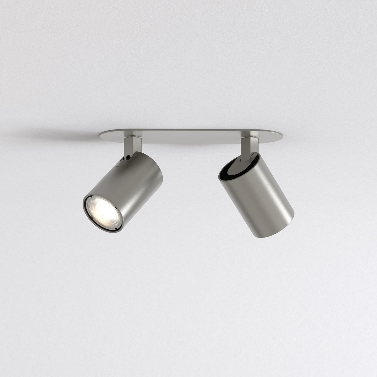 Astro Ascoli Twin Recessed Matt Nickel Interior Spotlight