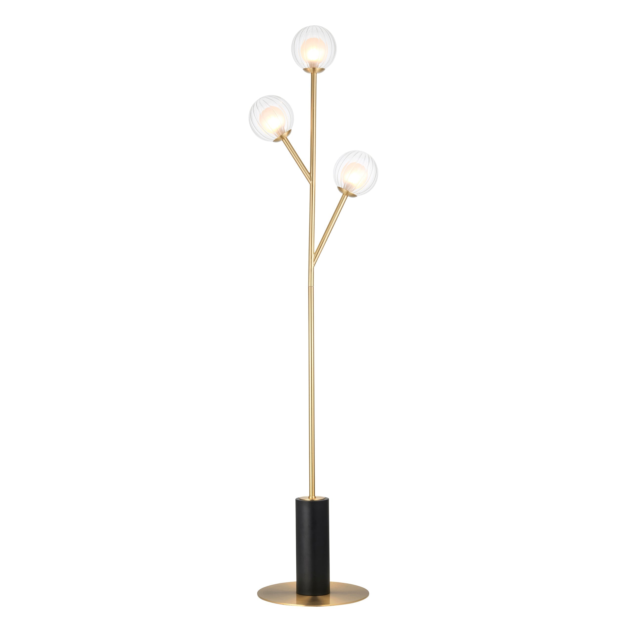 Amos Brixton Floor Lamp Satin Brass