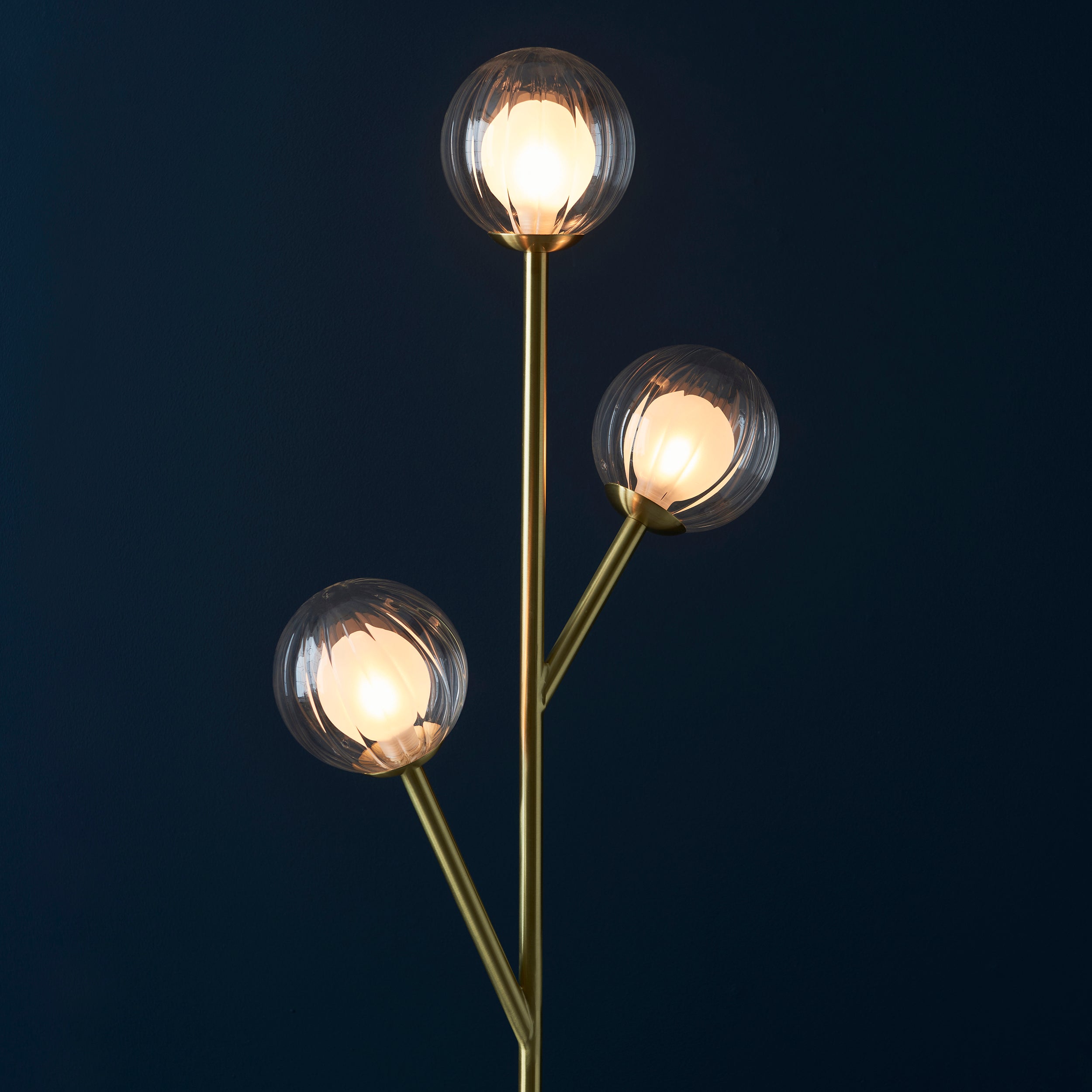 Amos Brixton Floor Lamp Satin Brass