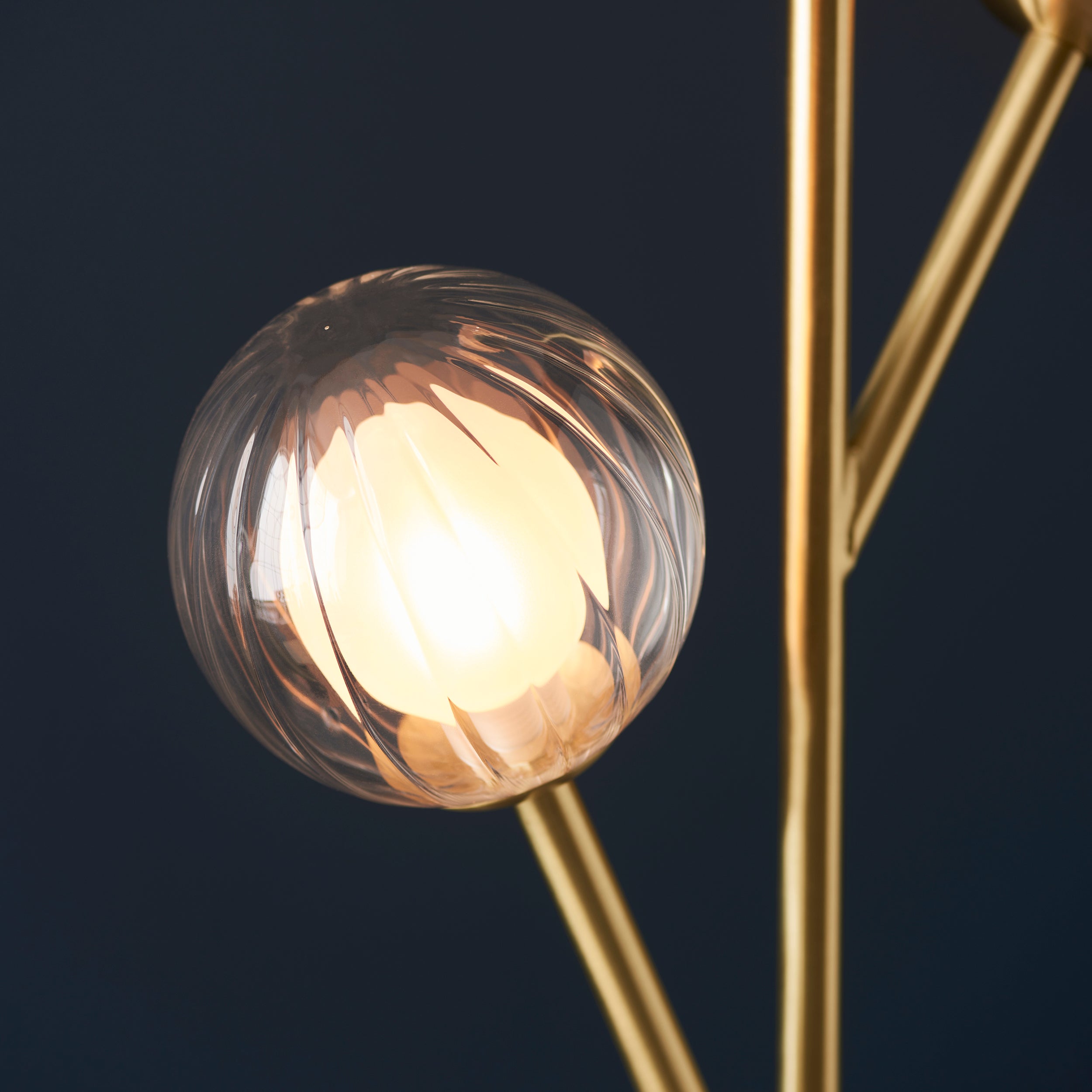 Amos Brixton Floor Lamp Satin Brass