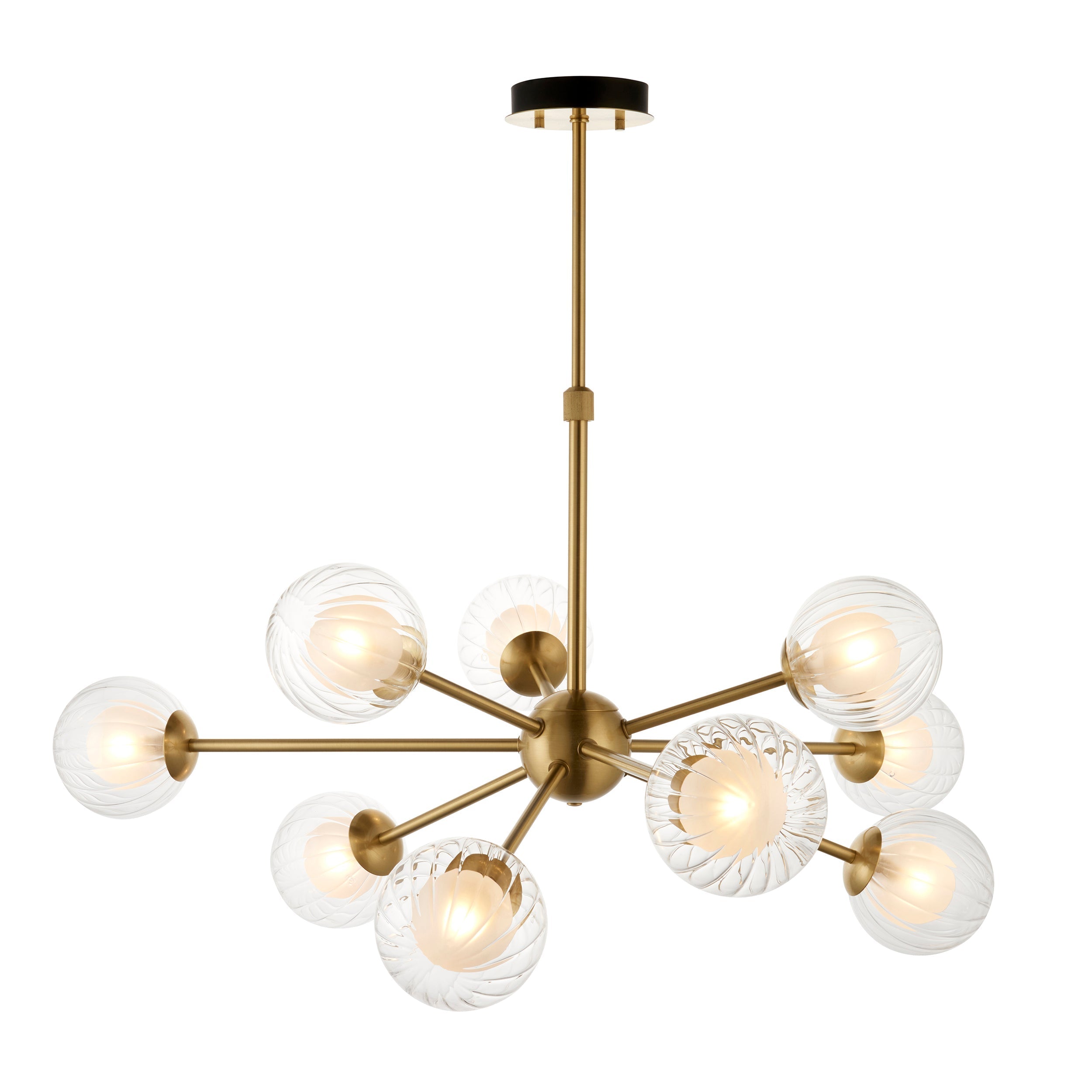 Amos Brixton Pendant Chandelier Light Satin Brass