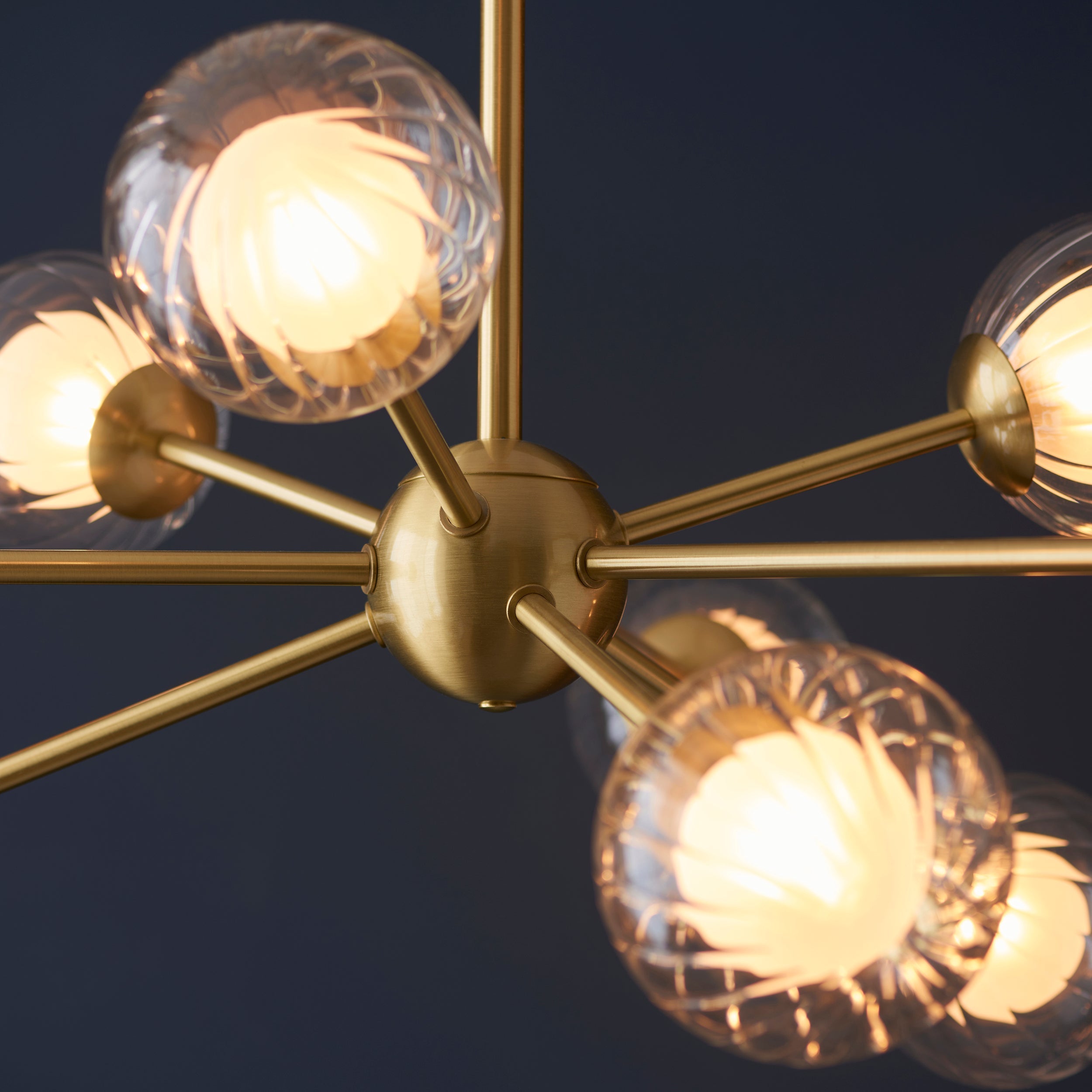 Amos Brixton Pendant Chandelier Light Satin Brass