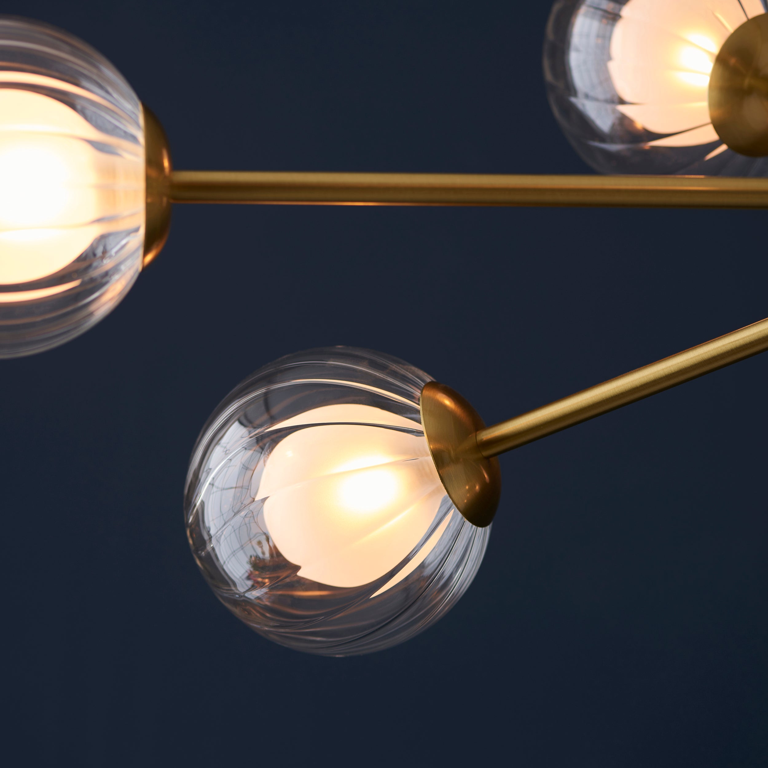Amos Brixton Pendant Chandelier Light Satin Brass