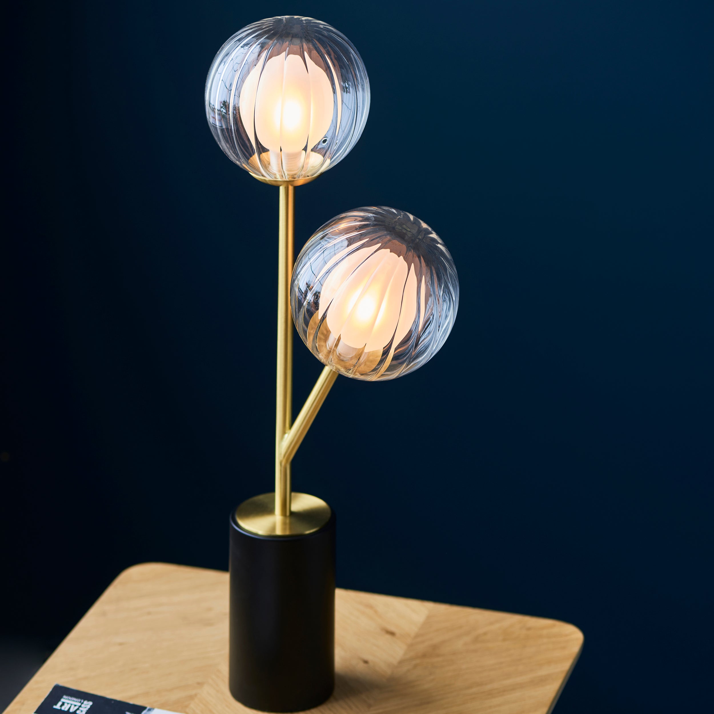 Amos Brixton Table Lamp Satin Brass