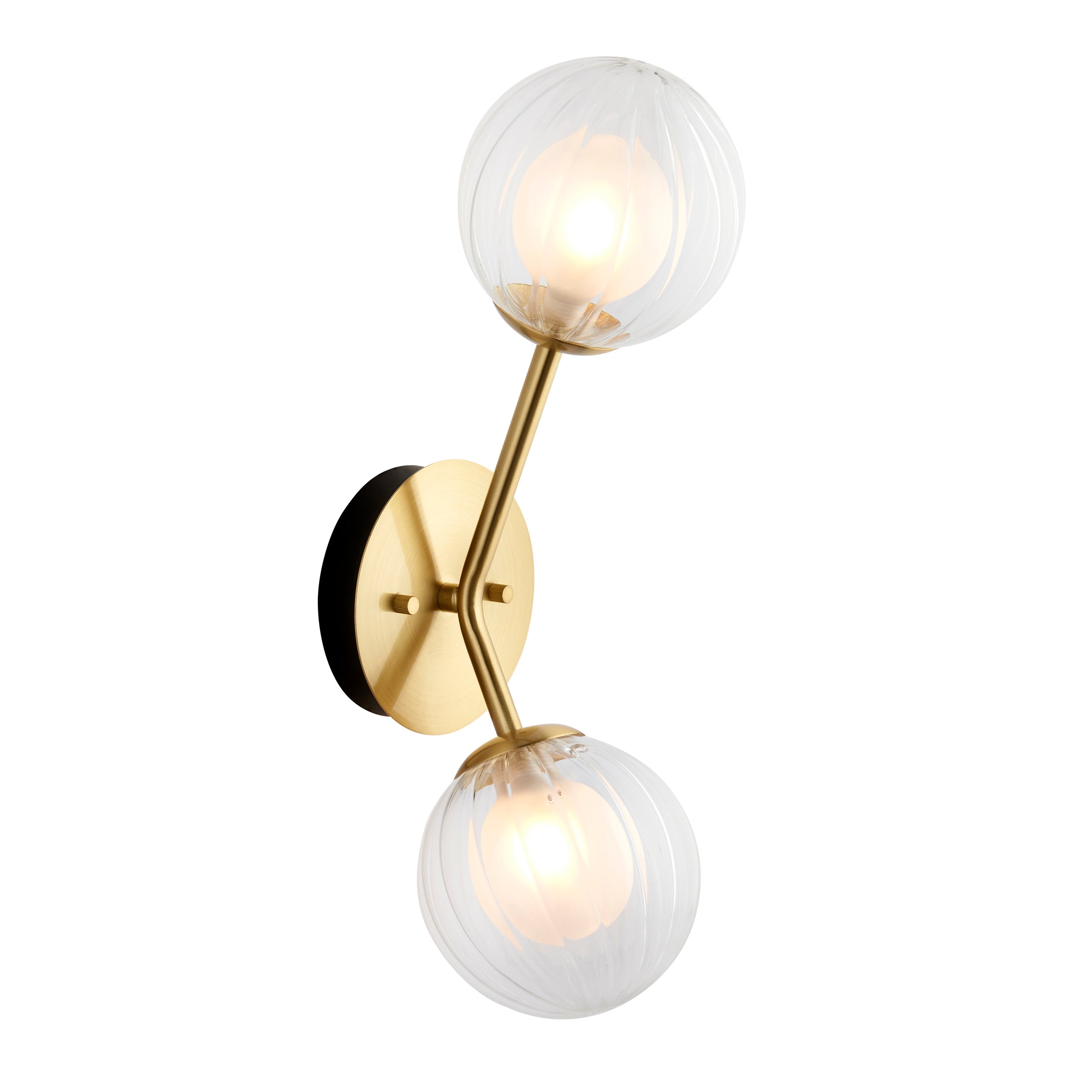 Amos Brixton Wall Light Satin Brass