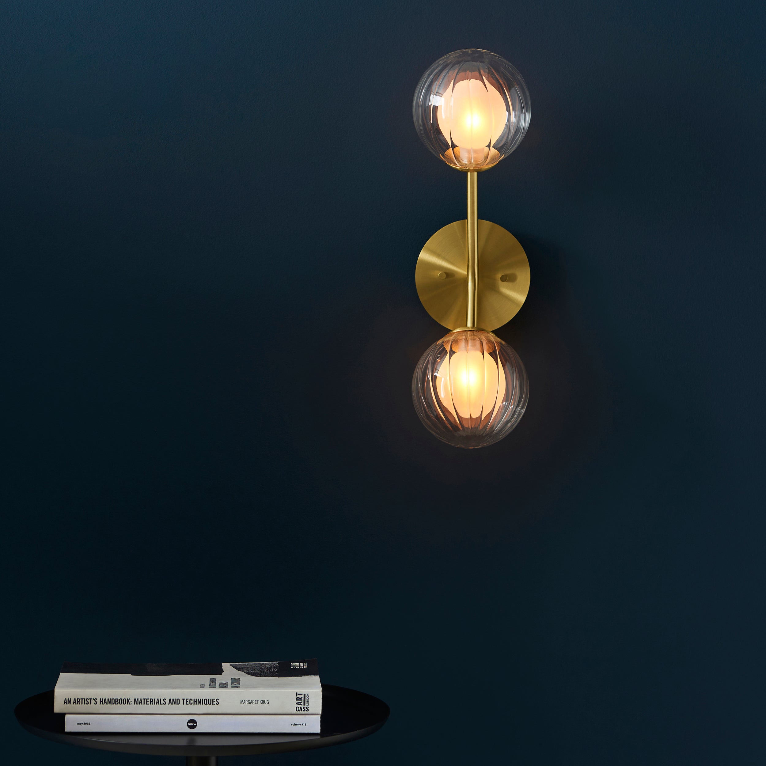 Amos Brixton Wall Light Satin Brass