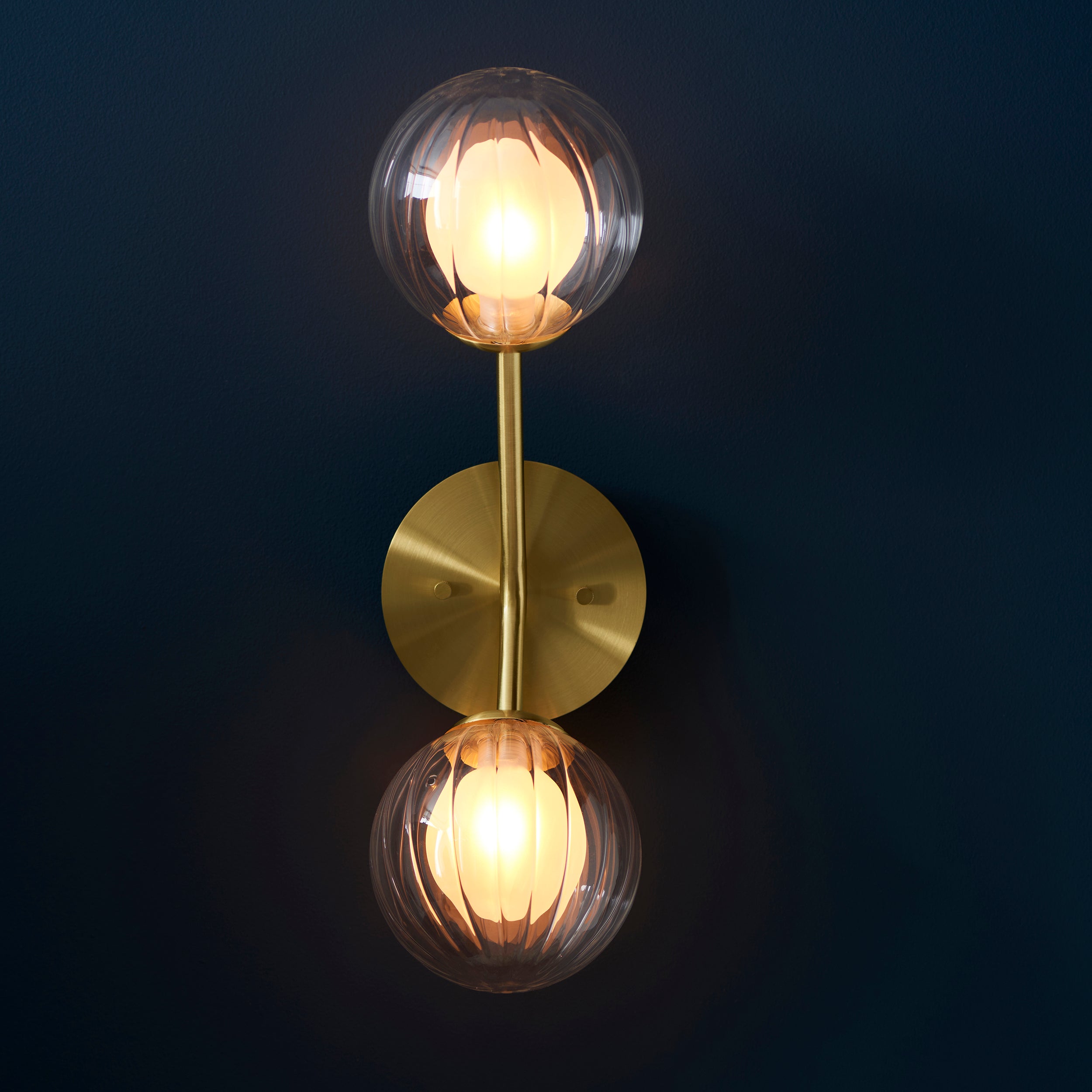 Amos Brixton Wall Light Satin Brass