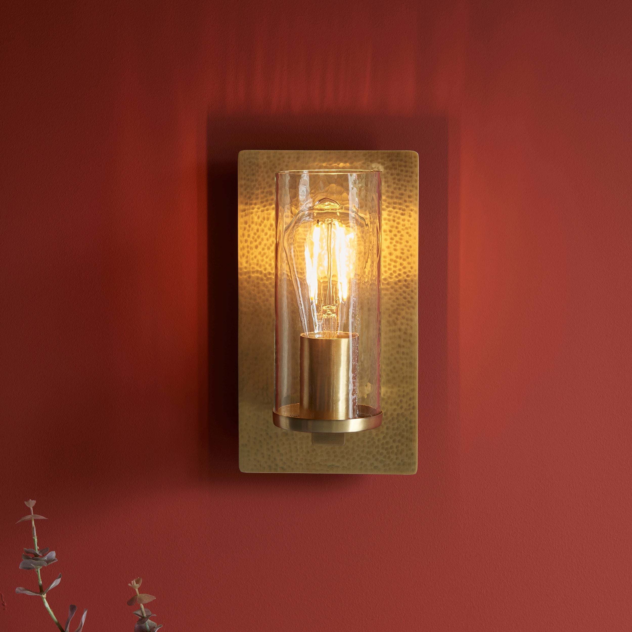 Amos Cattelan Wall Light Hammered Brass