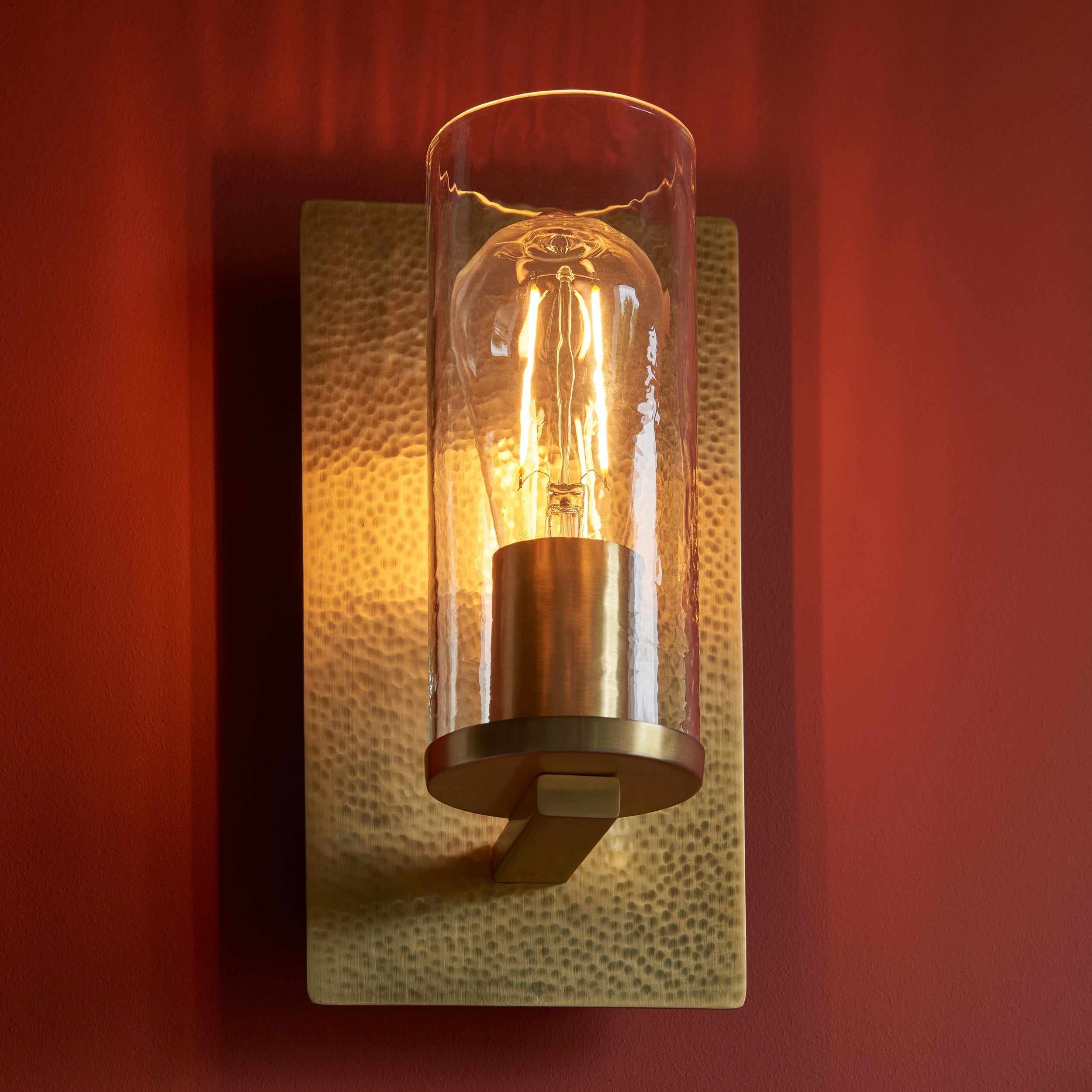 Amos Cattelan Wall Light Hammered Brass