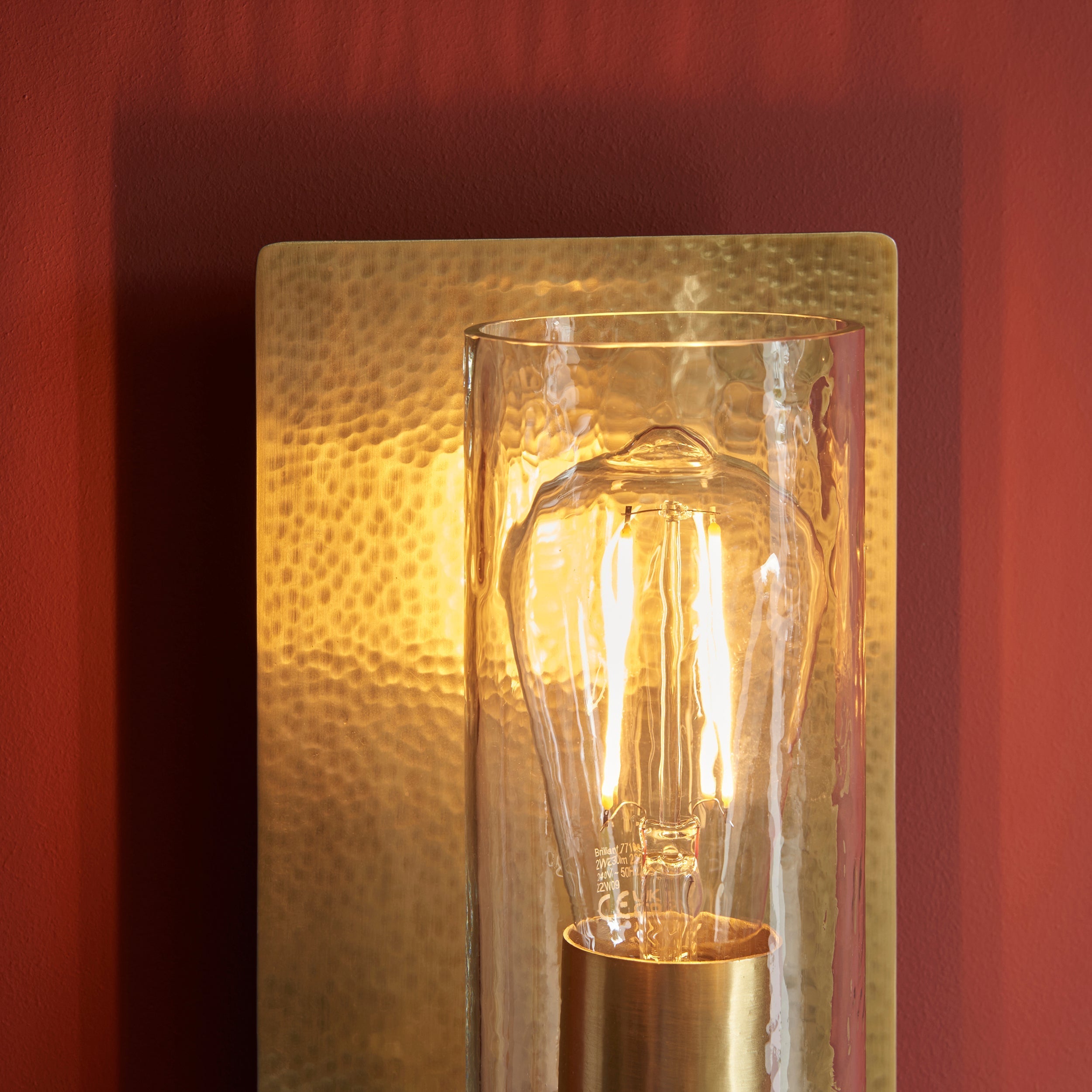 Amos Cattelan Wall Light Hammered Brass