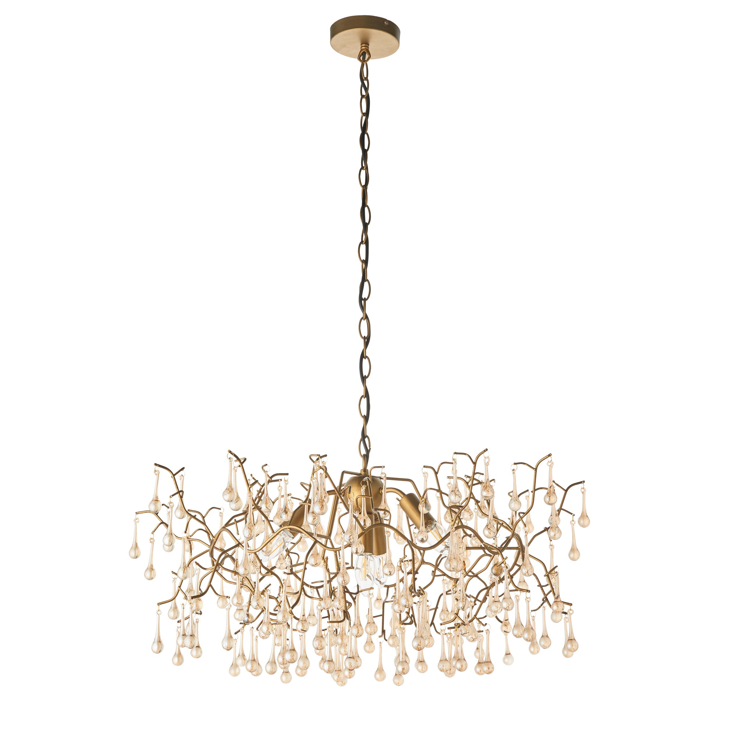 Amos Chatsworth Chandelier Aged Gold & Champagne