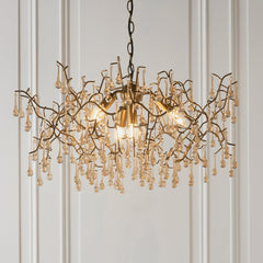 Amos Chatsworth Chandelier Aged Gold & Champagne