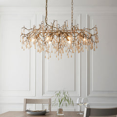 Amos Chatswoth Chandelier Pendant Bar Aged Gold