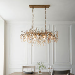 Amos Chatswoth Chandelier Pendant Bar Aged Gold