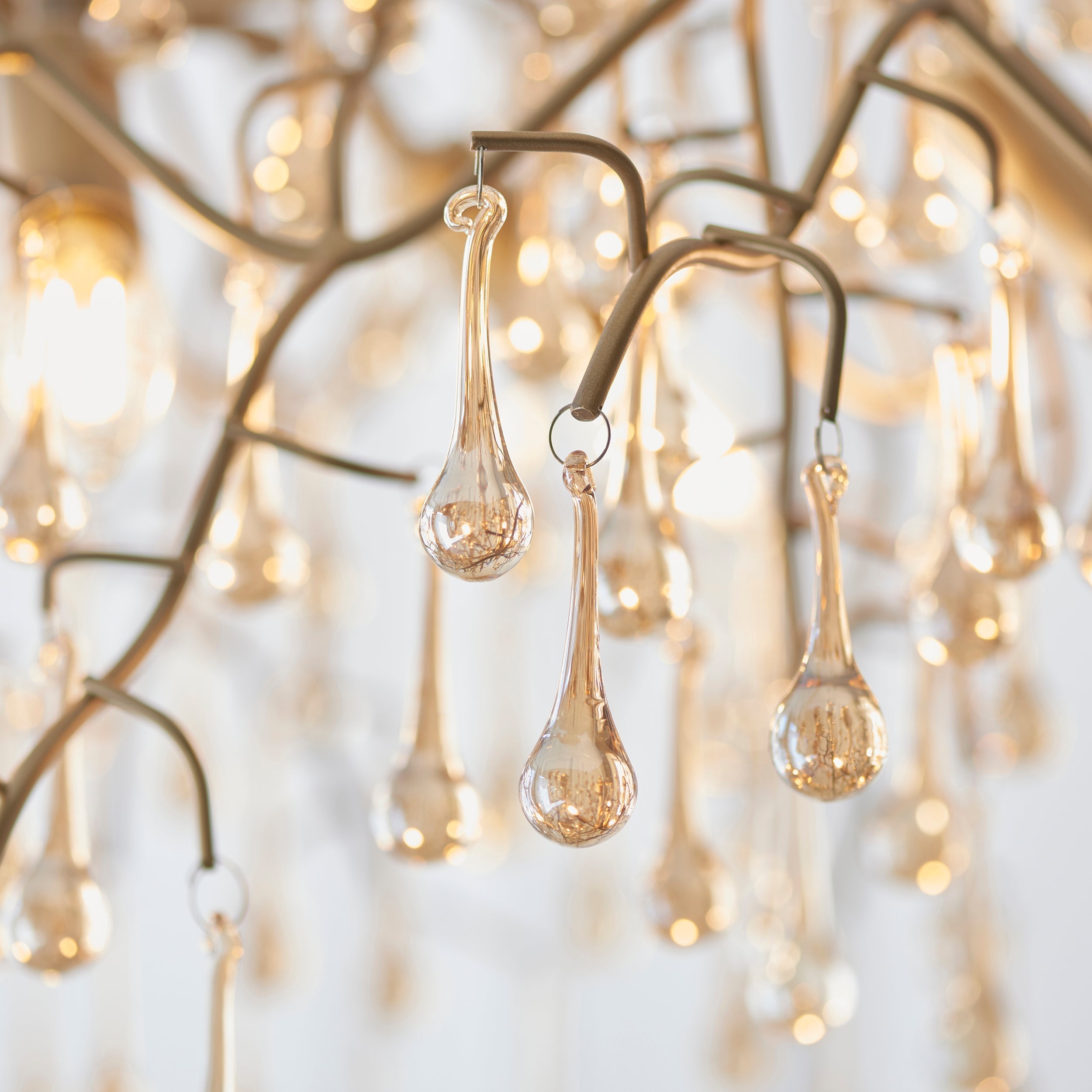 Amos Chatswoth Chandelier Pendant Bar Aged Gold